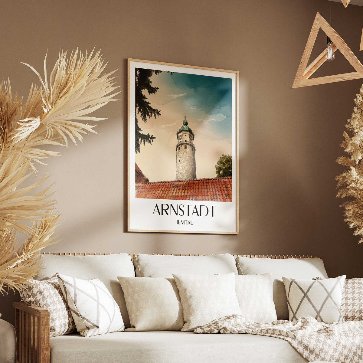 arnstadt-ilmtal-deutschland-poster-aquarell