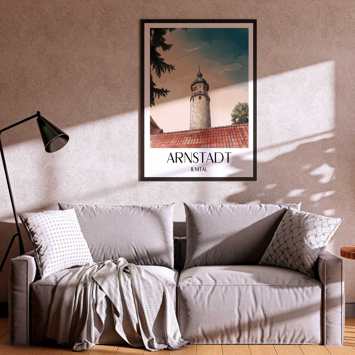 arnstadt-ilmtal-deutschland-poster-aquarell