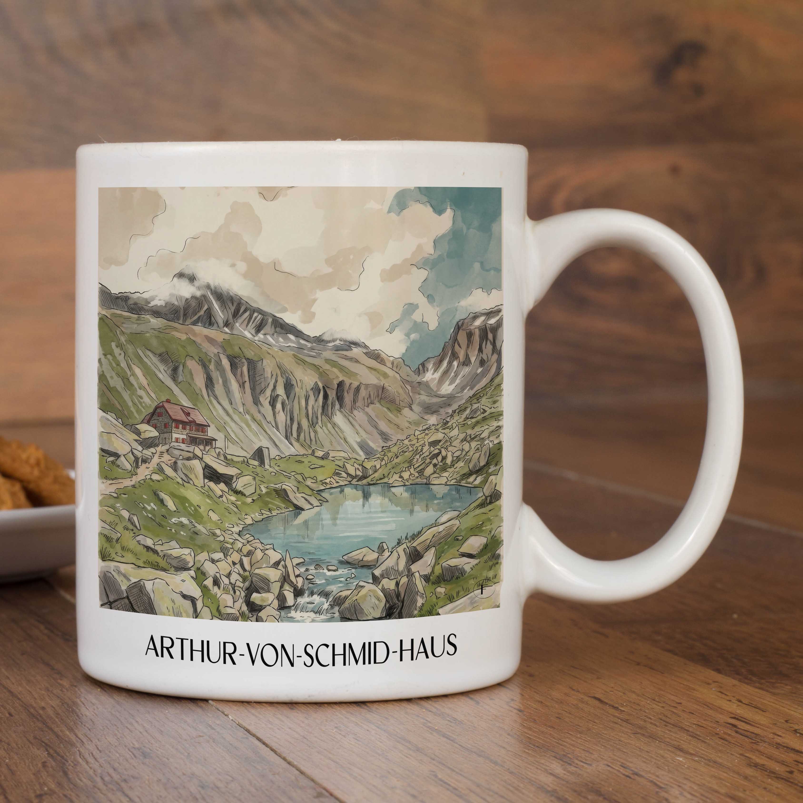 arthur-von-schmid-haus-kärnten-österreich-kaffeebecher-aquarell