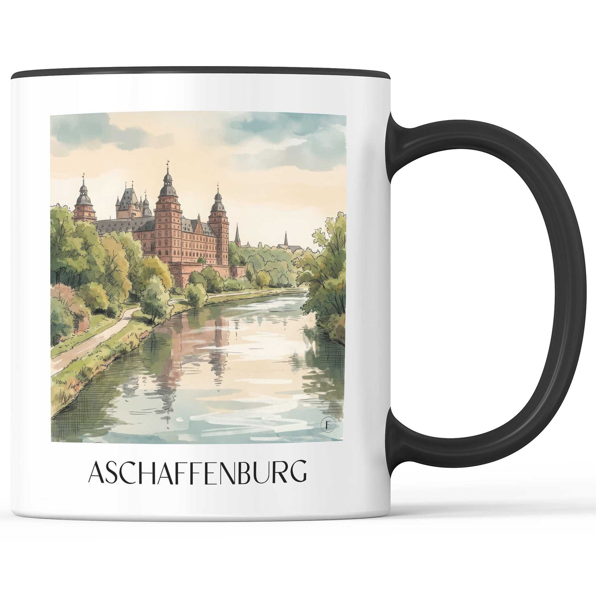 aschaffenburg-unterfranken-deutschland-kaffeebecher-aquarell