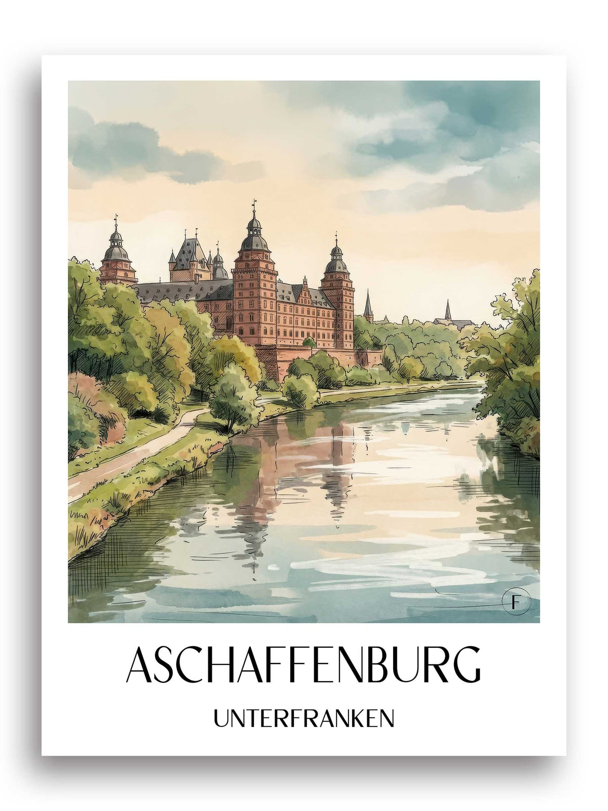 aschaffenburg-unterfranken-deutschland-poster-aquarell