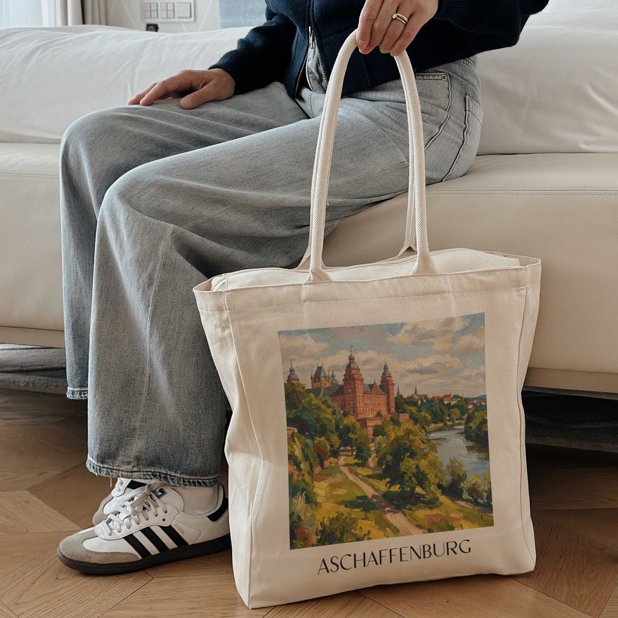 aschaffenburg-unterfranken-deutschland-einkaufstasche-oil-painting-oelgemaelde