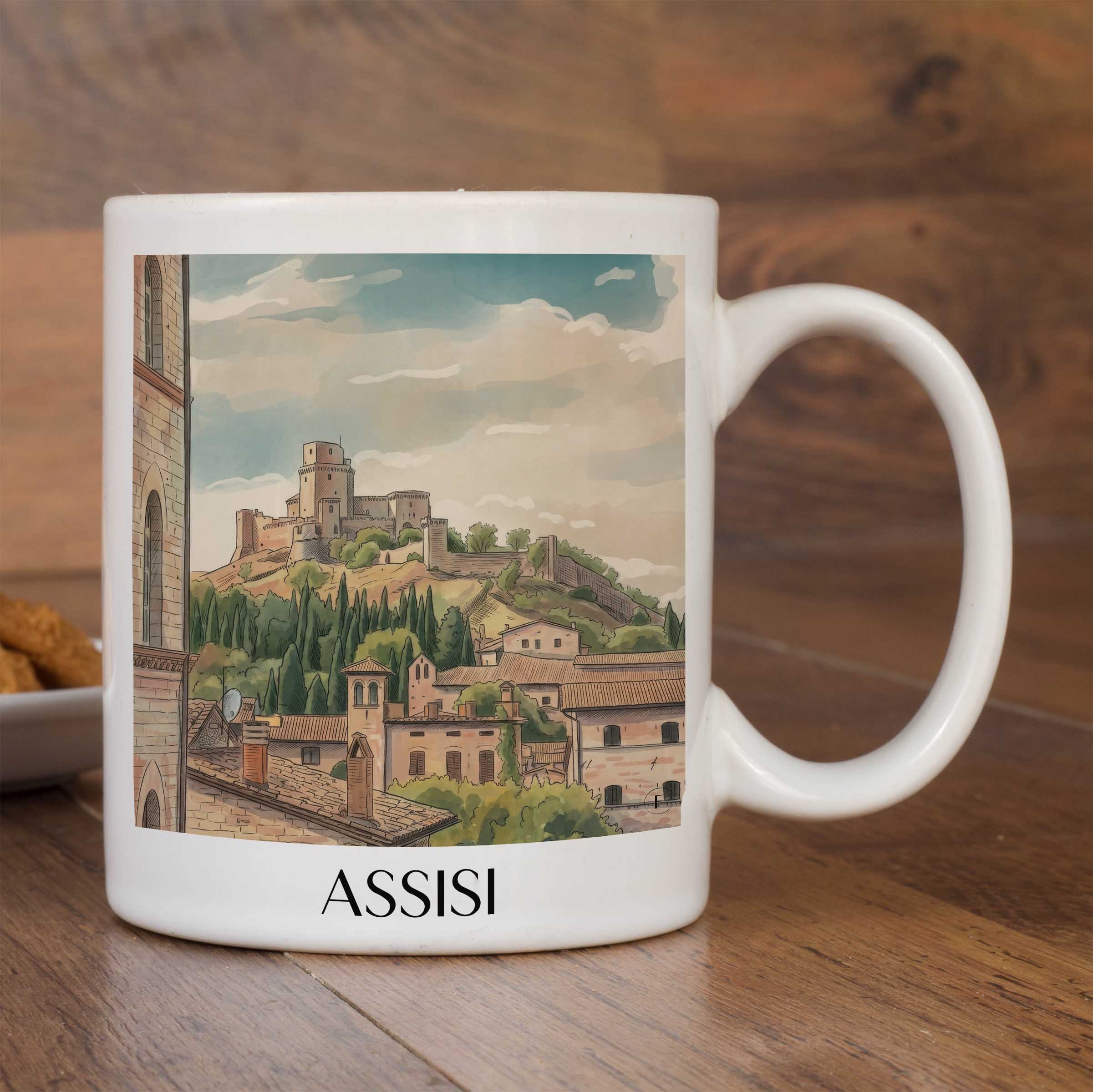 assisi-umbrien-italien-kaffeebecher-aquarell