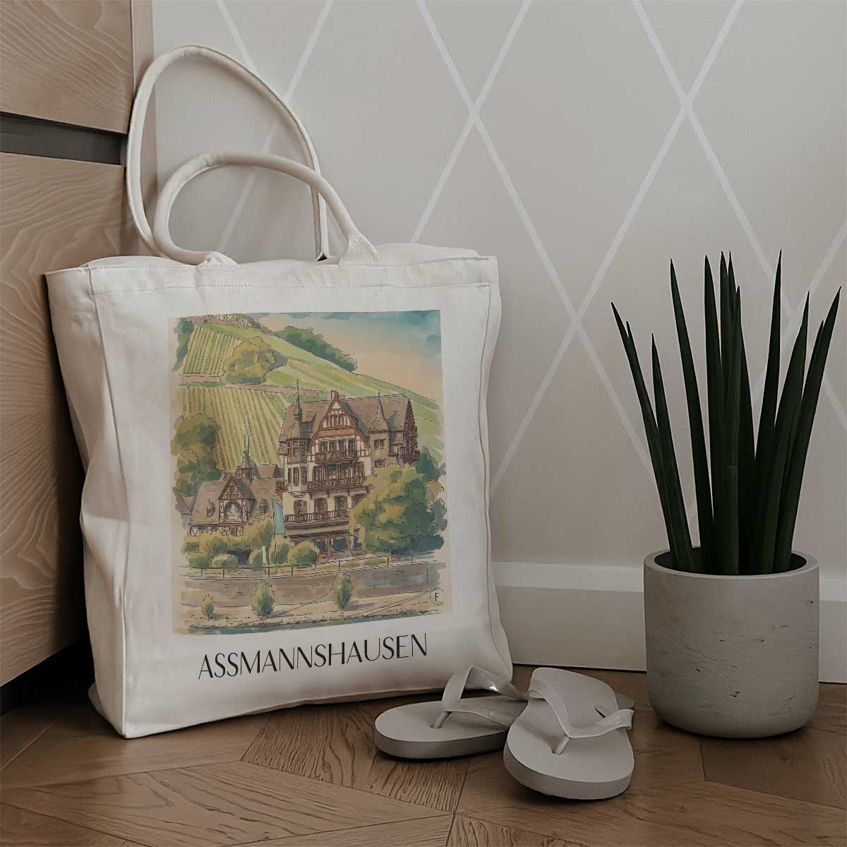 assmannshausen-rheingau-deutschland-einkaufstasche-aquarell