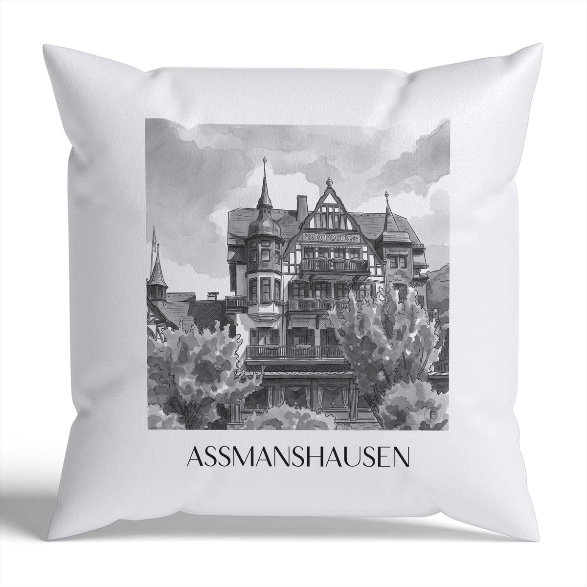 assmanshausen-rheingau-deutschland-kissenbezug-aquarell-schwarz-weiss