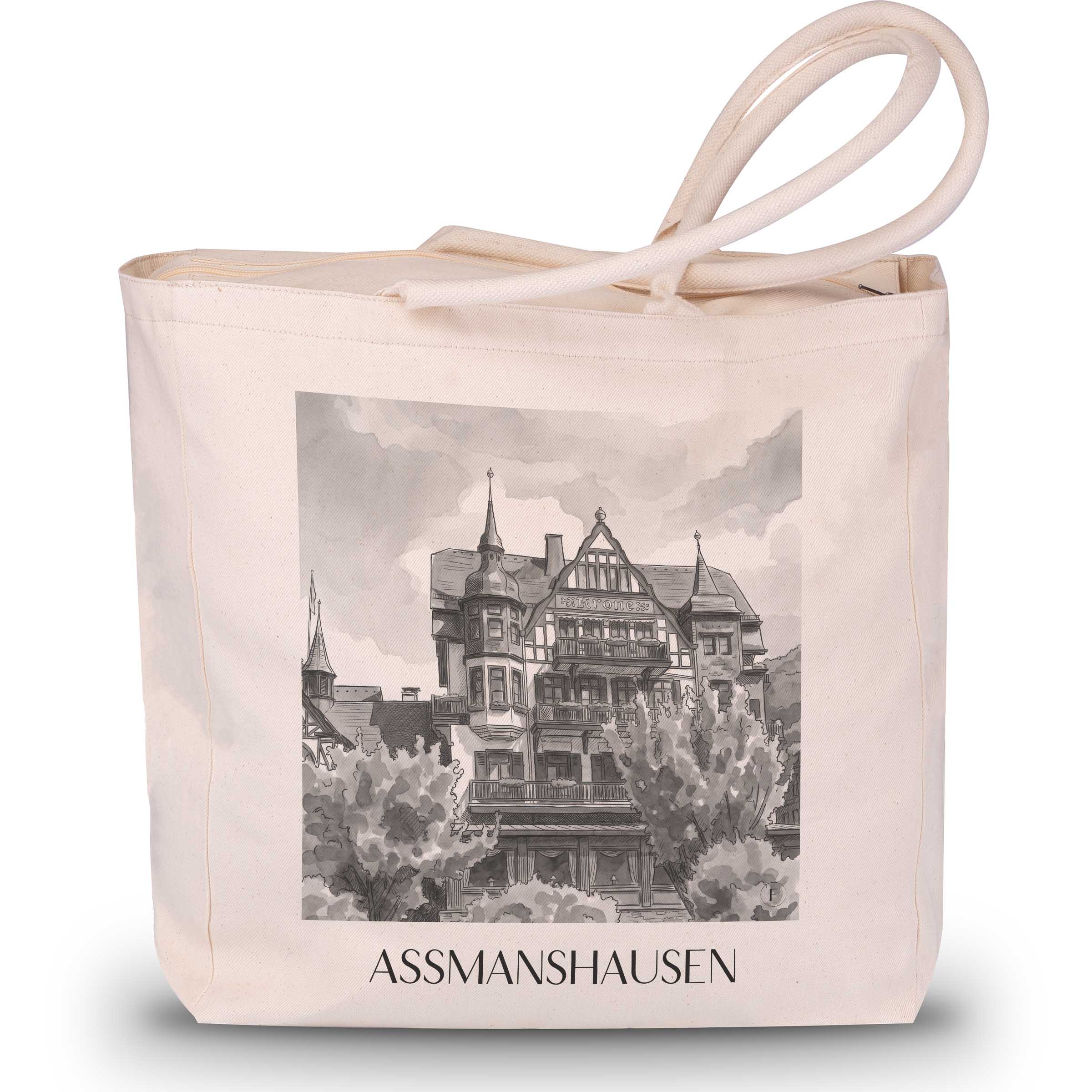 assmanshausen-rheingau-deutschland-einkaufstasche-aquarell-schwarz-weiss