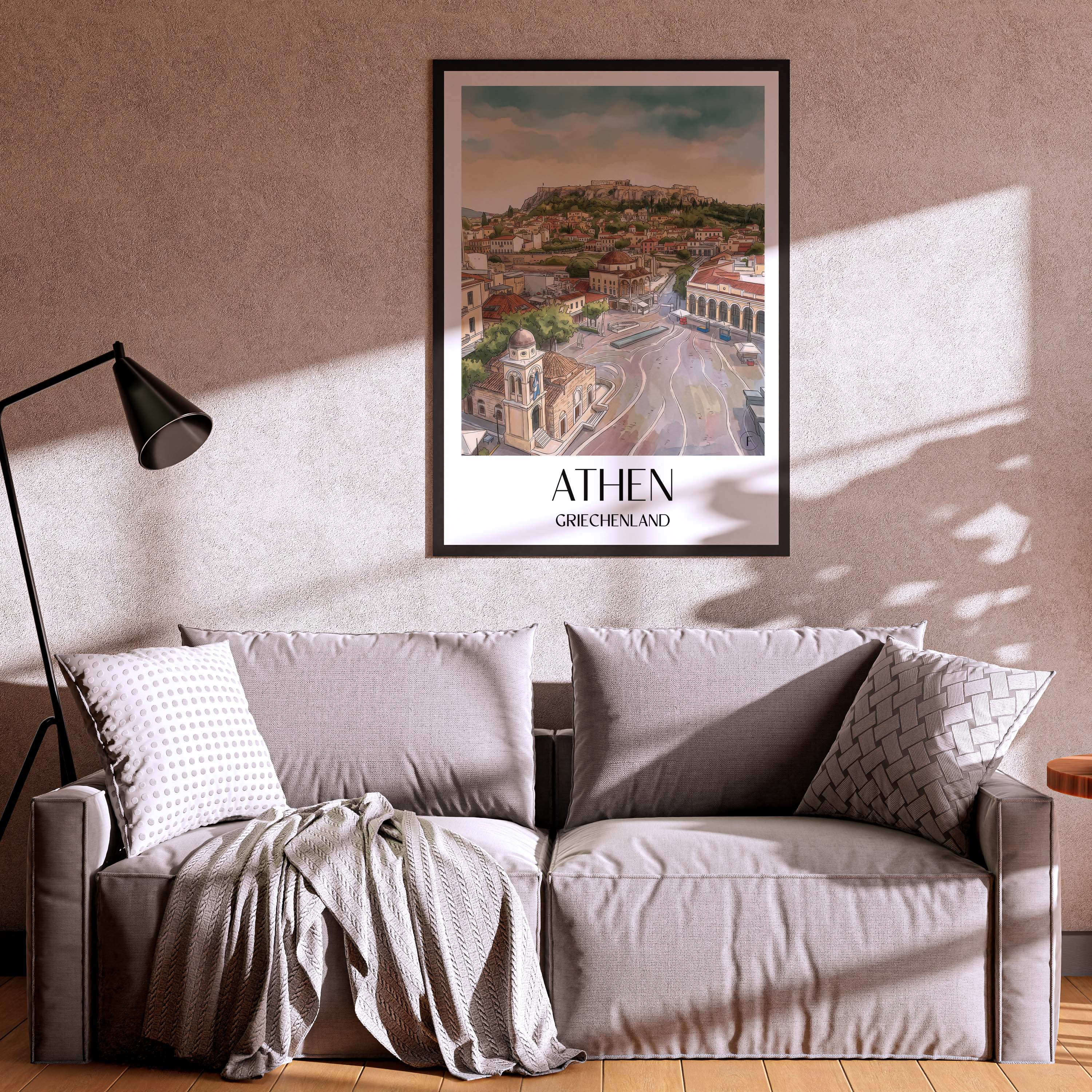 athen-griechenland-poster-aquarell
