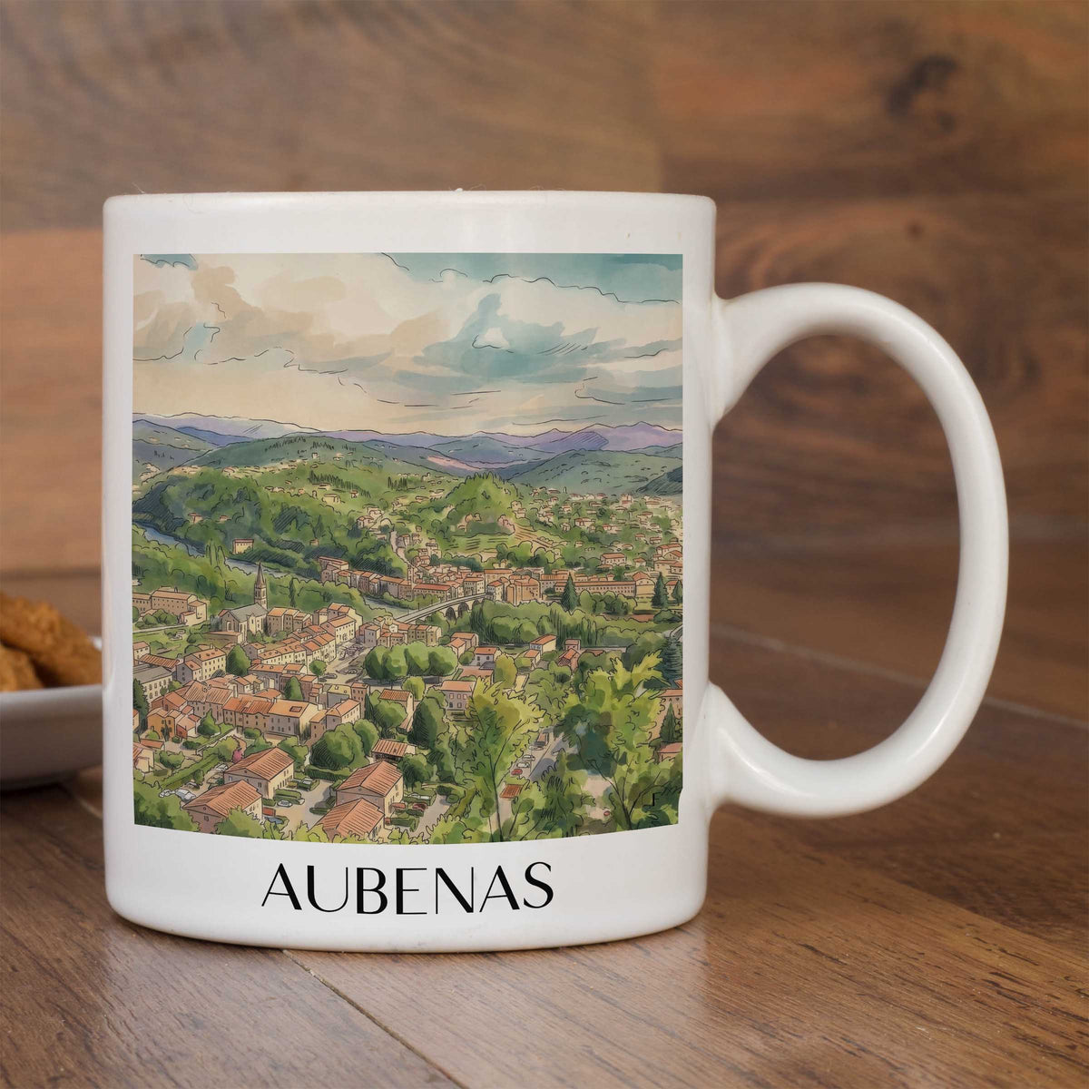 aubenas-ardèche-frankreich-kaffeebecher-aquarell