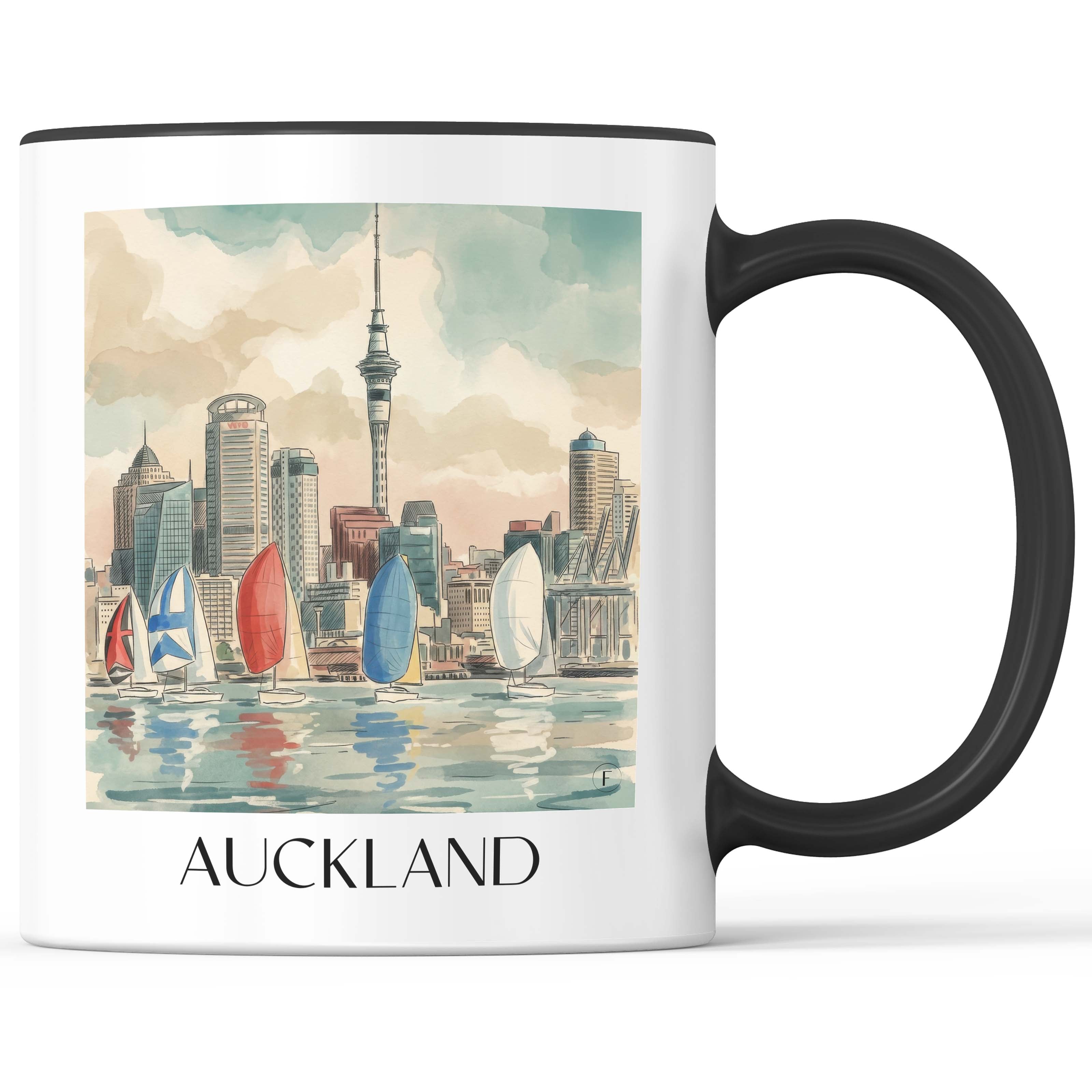 auckland-neuseeland-kaffeebecher-aquarell