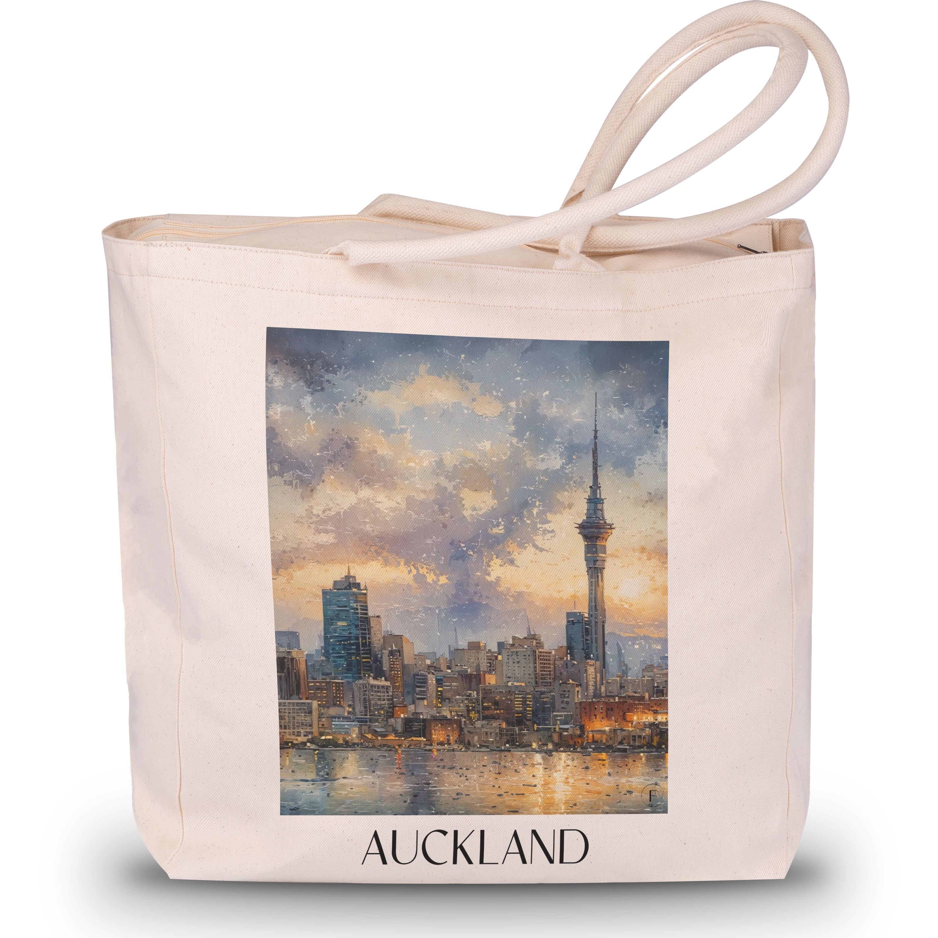 auckland-neuseeland-einkaufstasche-aquarell