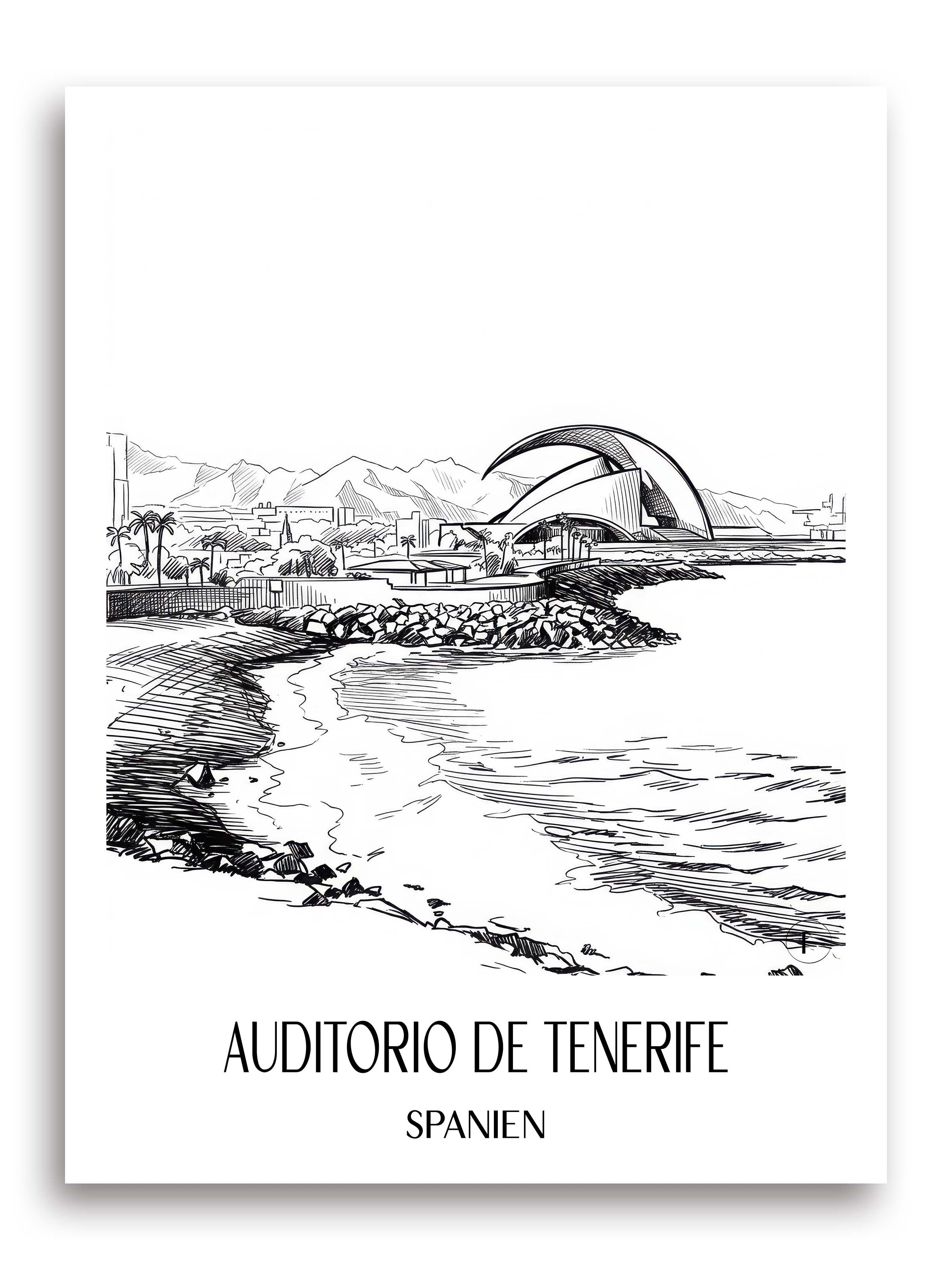 auditorio-de-tenerife-spanien-spanien-poster-skizze