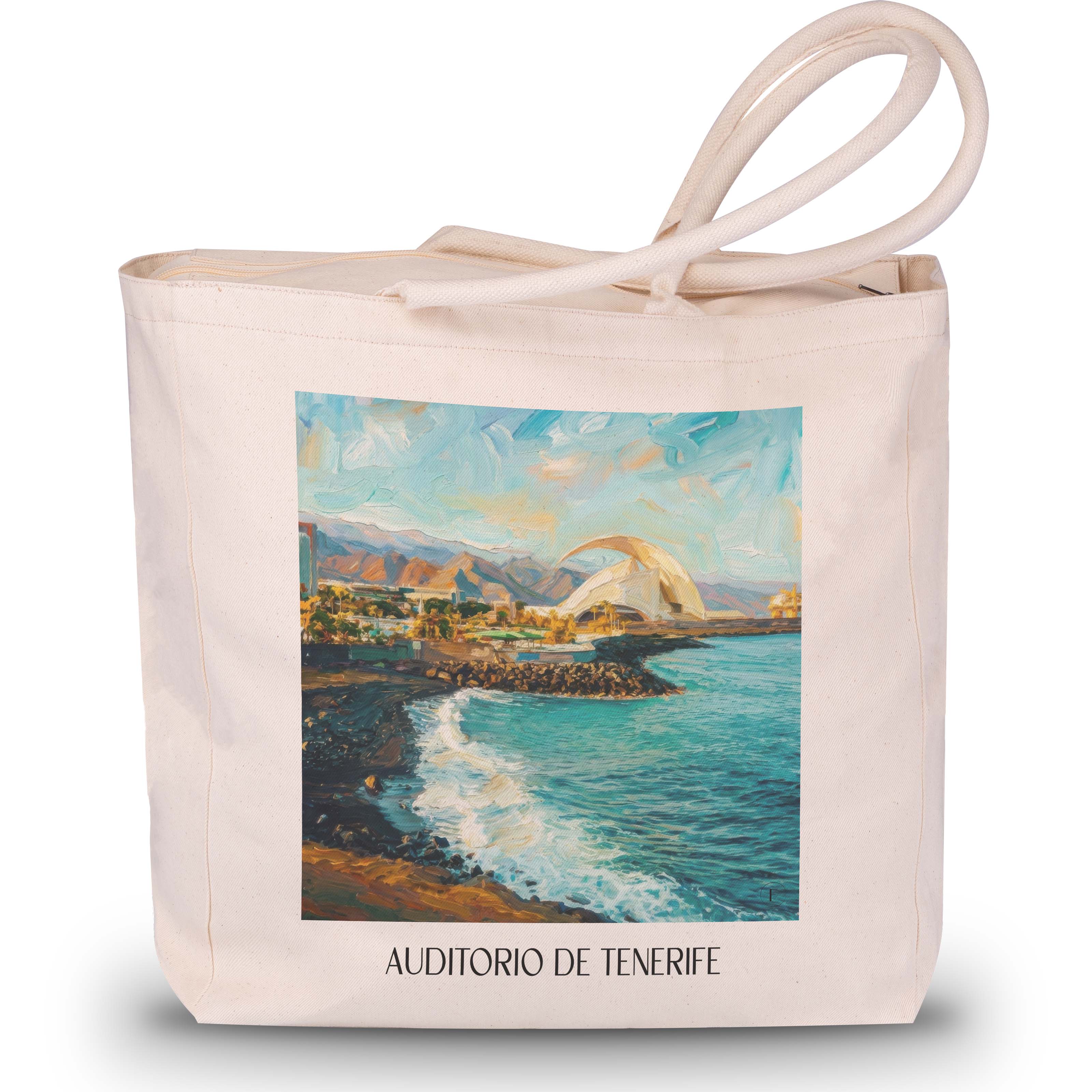 auditorio-de-tenerife-spanien-spanien-einkaufstasche-oil-painting-oelgemaelde
