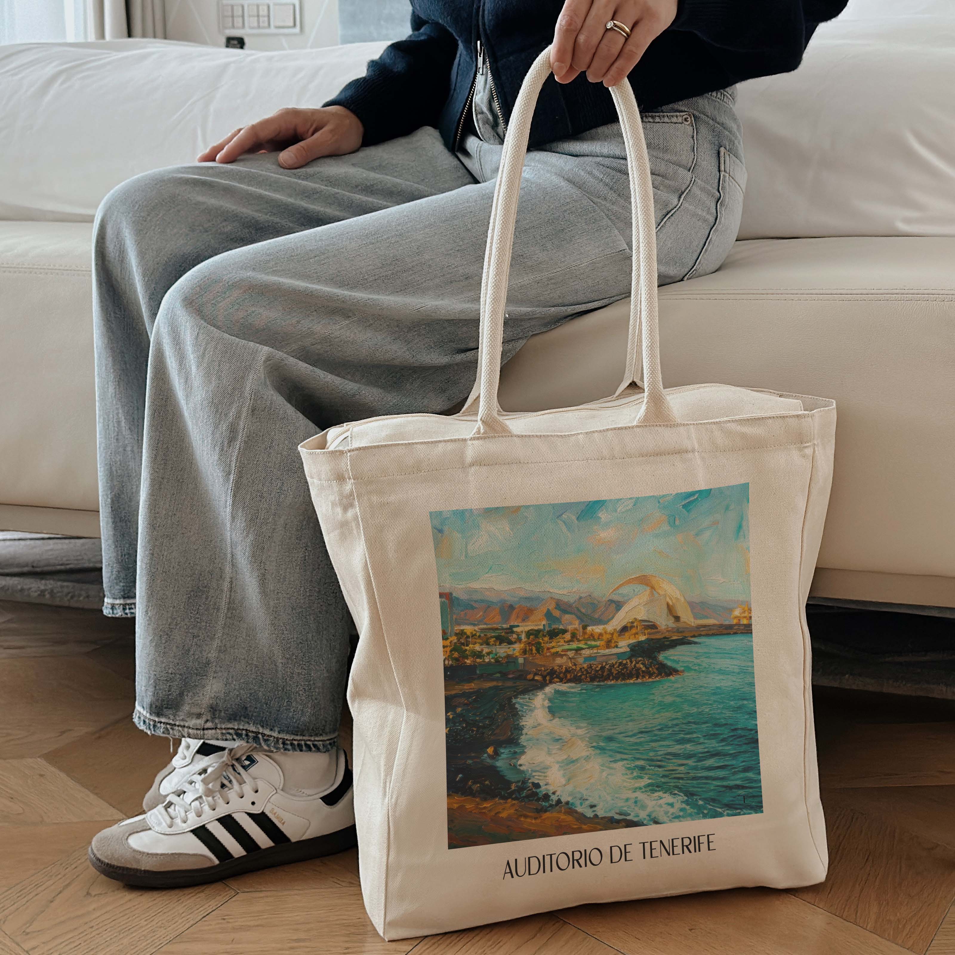 auditorio-de-tenerife-spanien-spanien-einkaufstasche-oil-painting-oelgemaelde