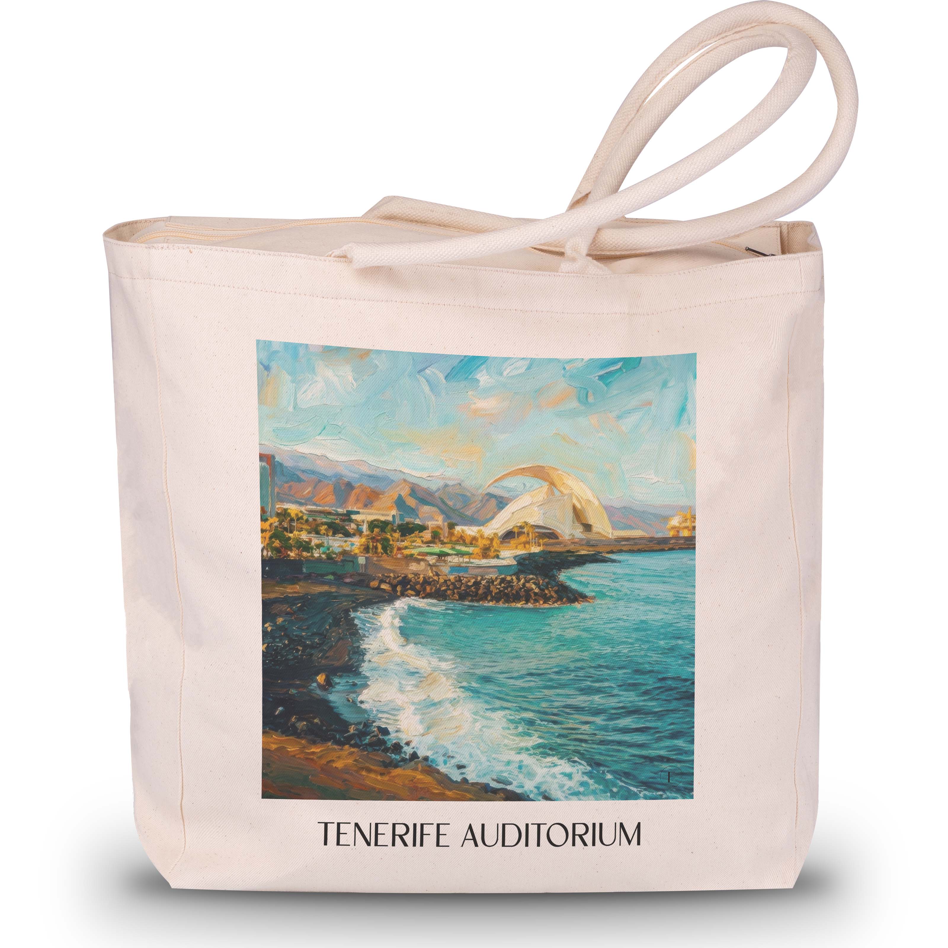 Auditorio de Tenerife Shopping Tasche - Spanien - Spanien Tote Bag - Einkaufstasche im Ölgemälde Stil - favplace