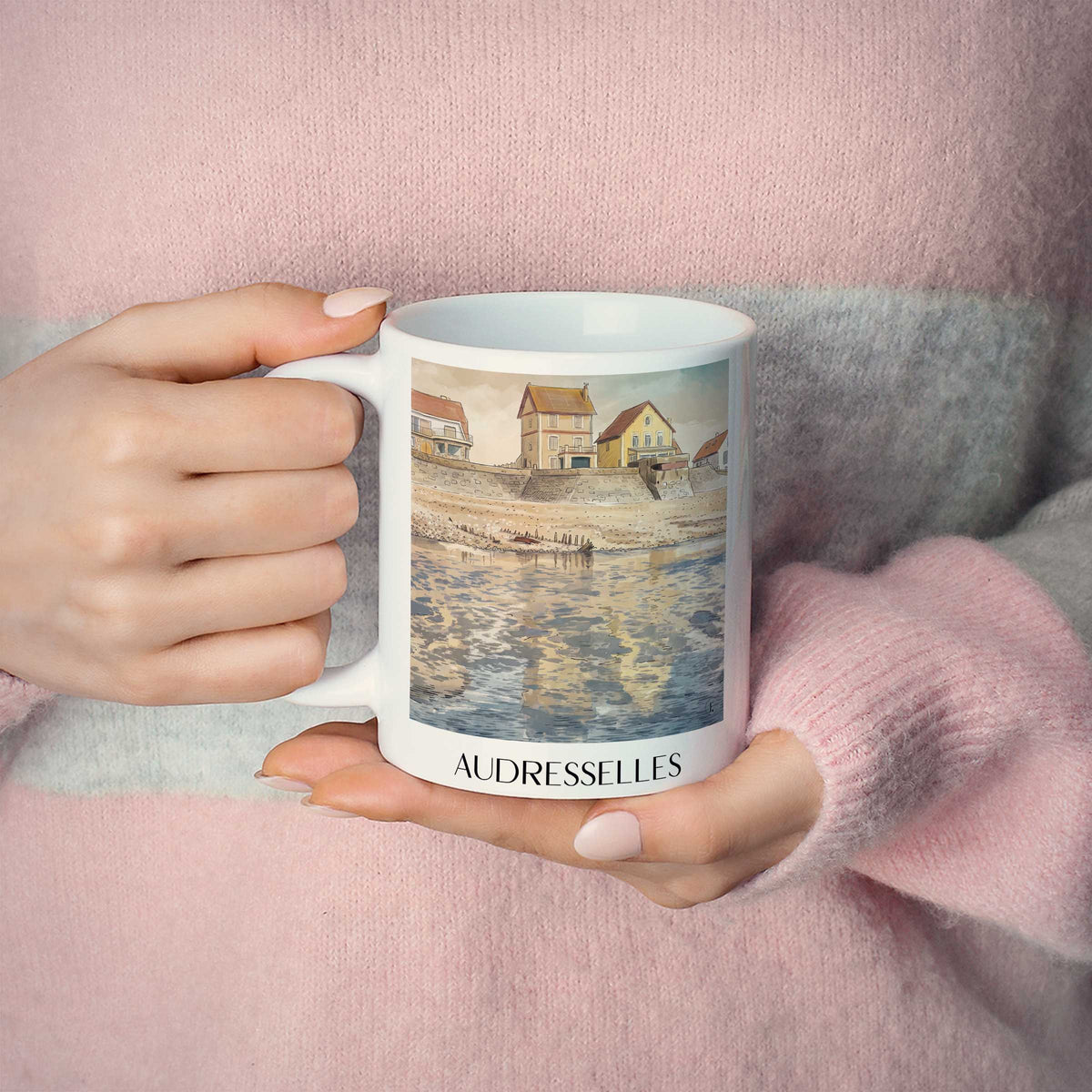 audresselles-côte-d'opale-frankreich-kaffeebecher-aquarell