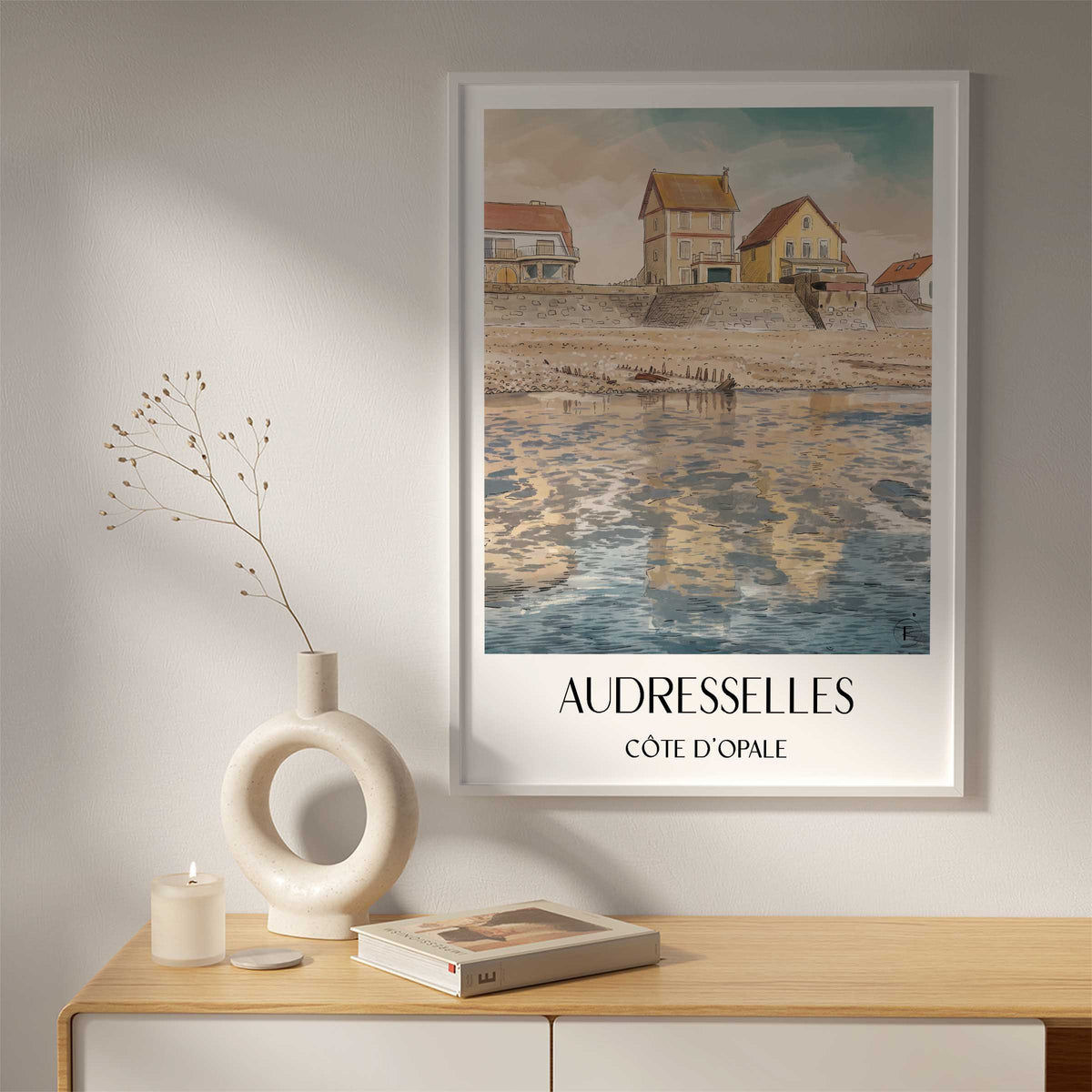 audresselles-côte-d'opale-frankreich-poster-aquarell