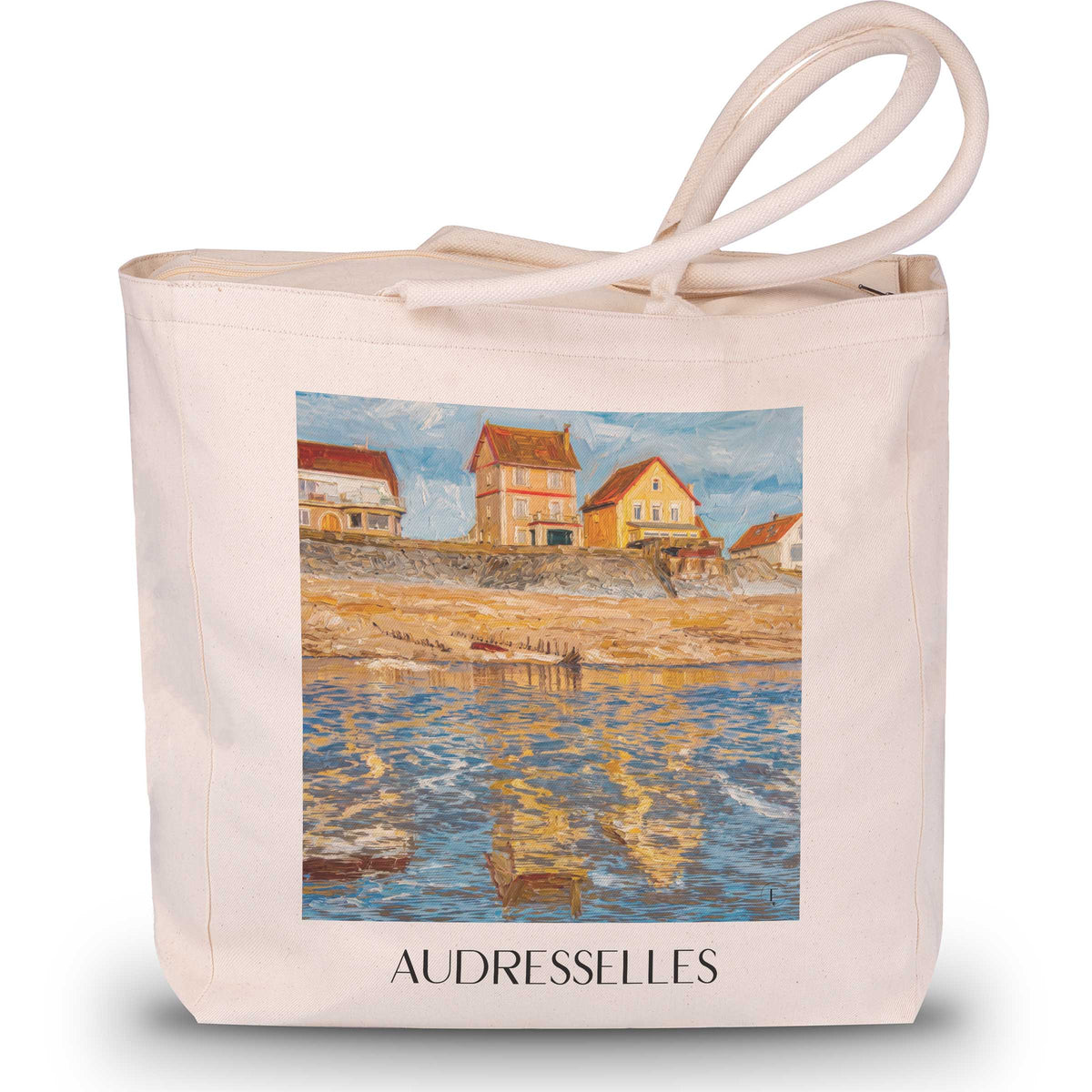 audresselles-côte-d'opale-frankreich-einkaufstasche-oil-painting-oelgemaelde