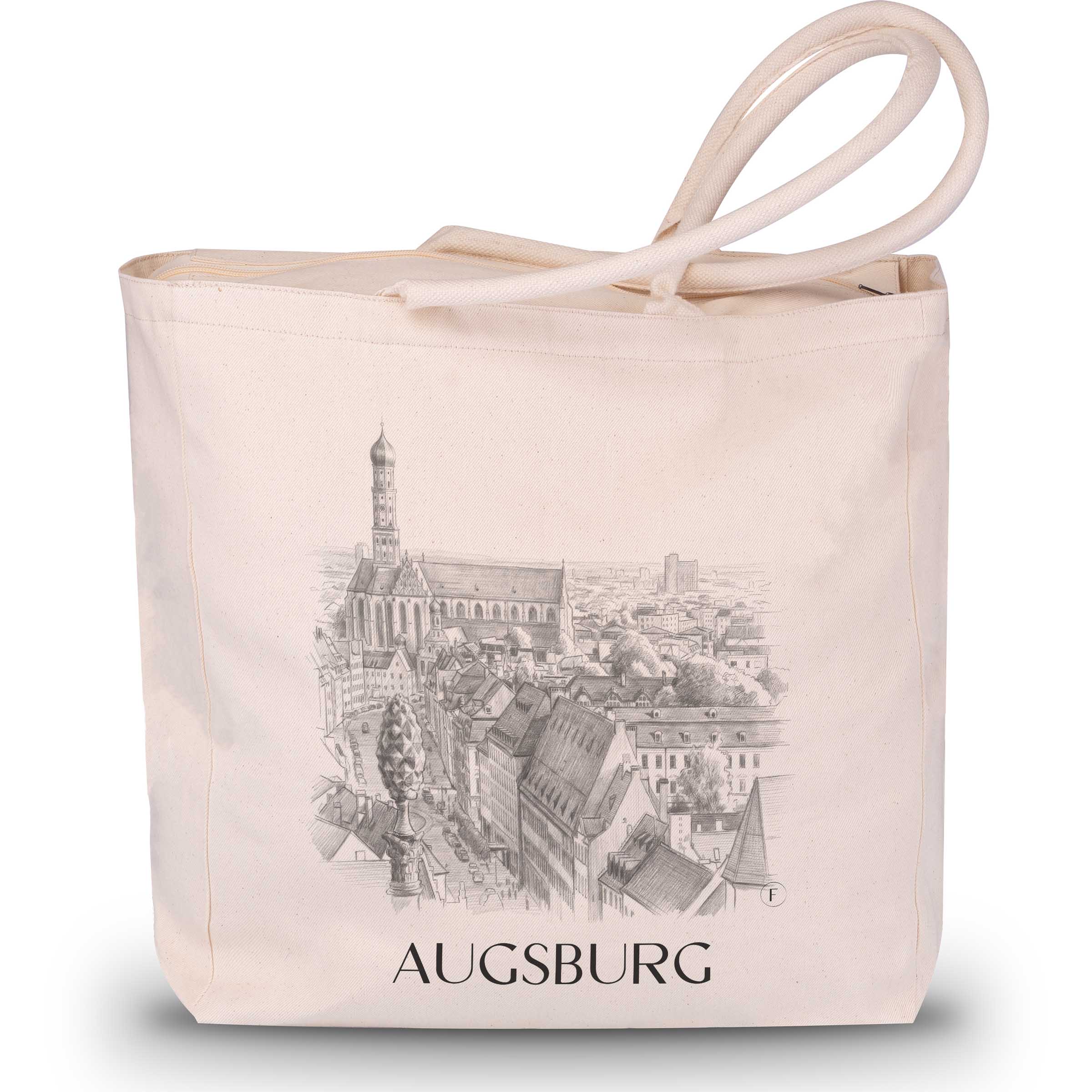augsburg-deutschland-einkaufstasche-bleistift-zeichnung-drawing