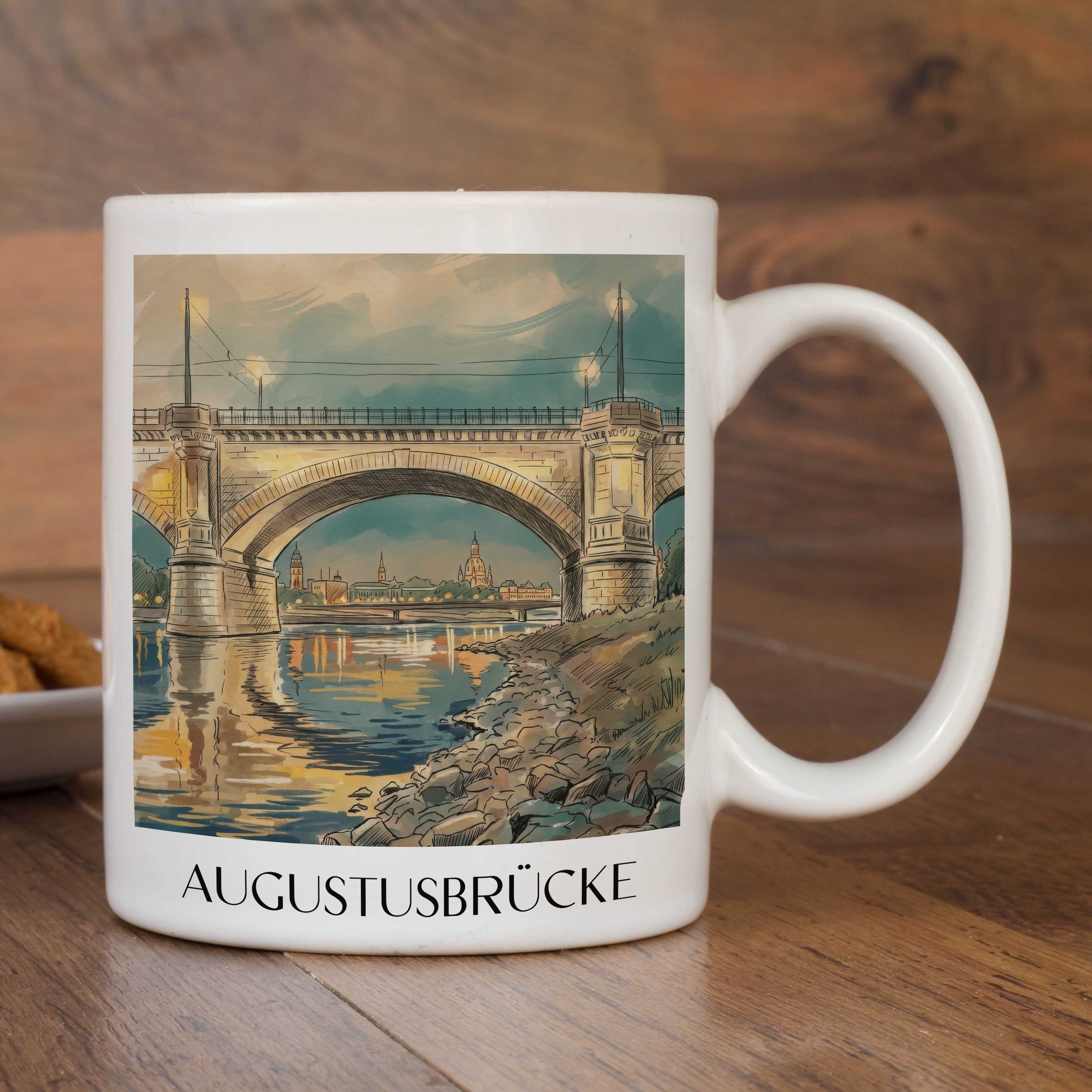 augustusbrücke-dresden-deutschland-kaffeebecher-aquarell