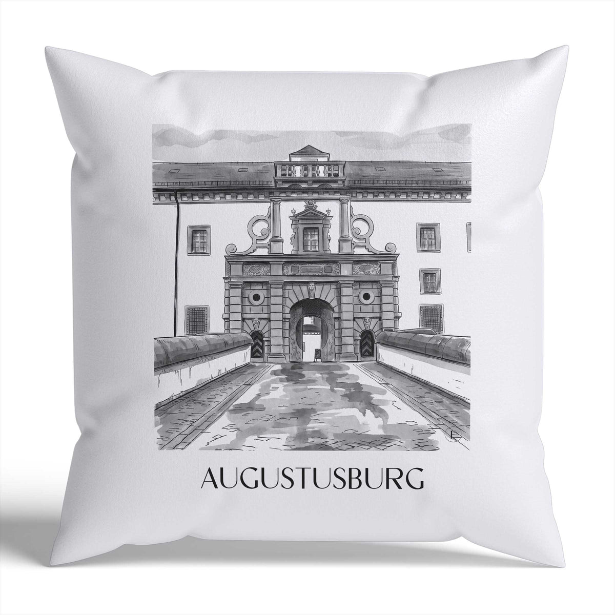 augustusburg-erzgebirge-deutschland-kissenbezug-aquarell-schwarz-weiss