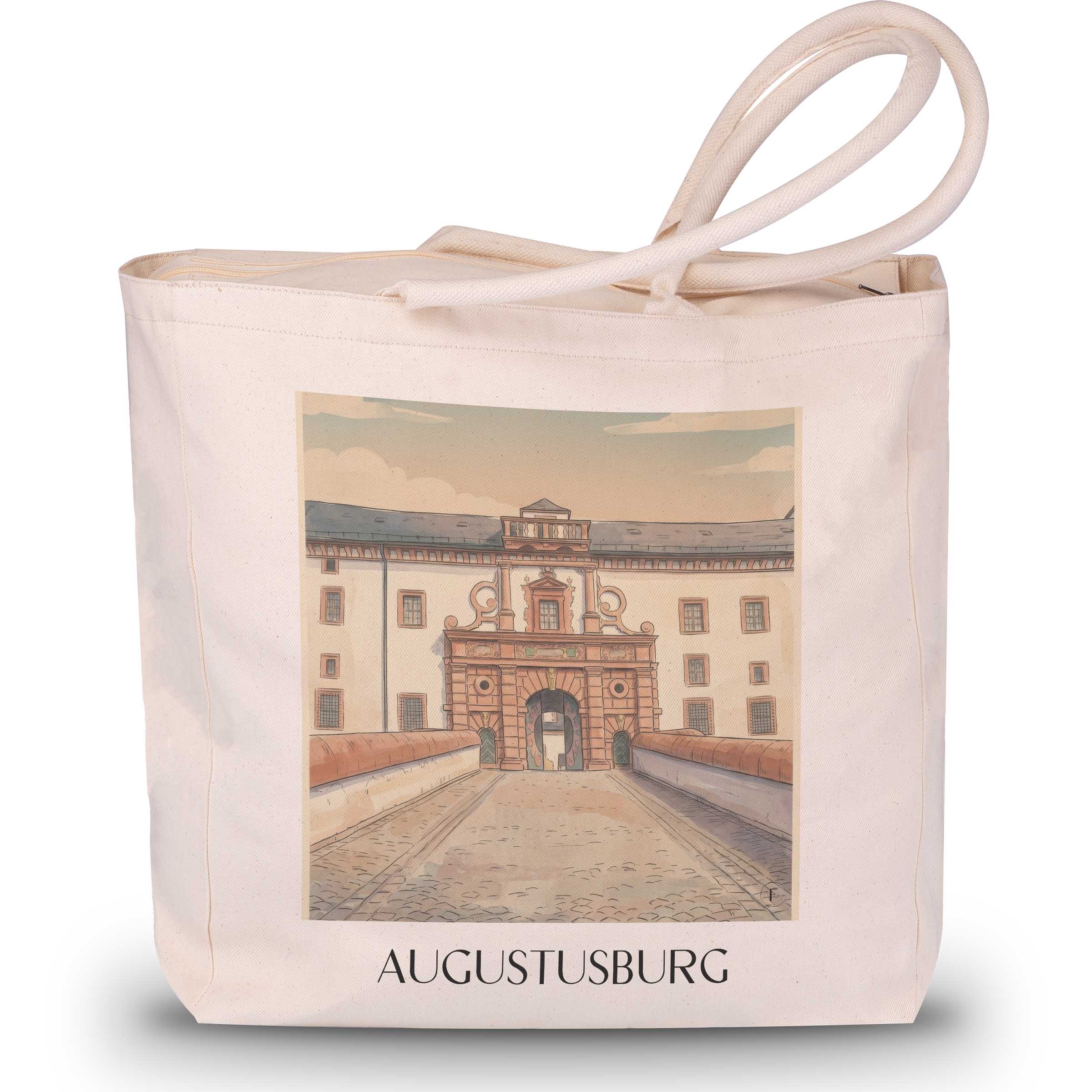 augustusburg-erzgebirge-deutschland-einkaufstasche-aquarell