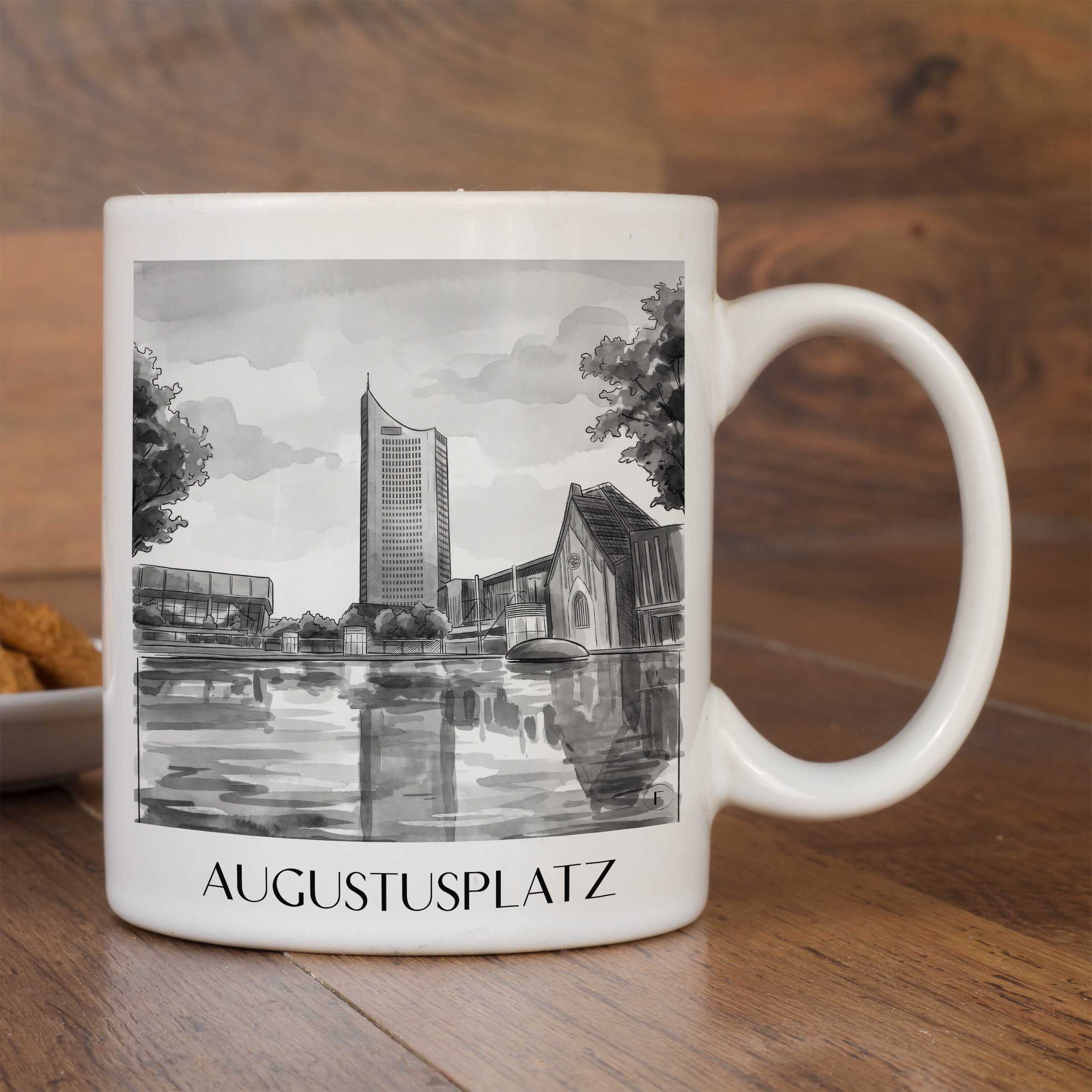 augustusplatz-leipzig-deutschland-kaffeebecher-aquarell-schwarz-weiss