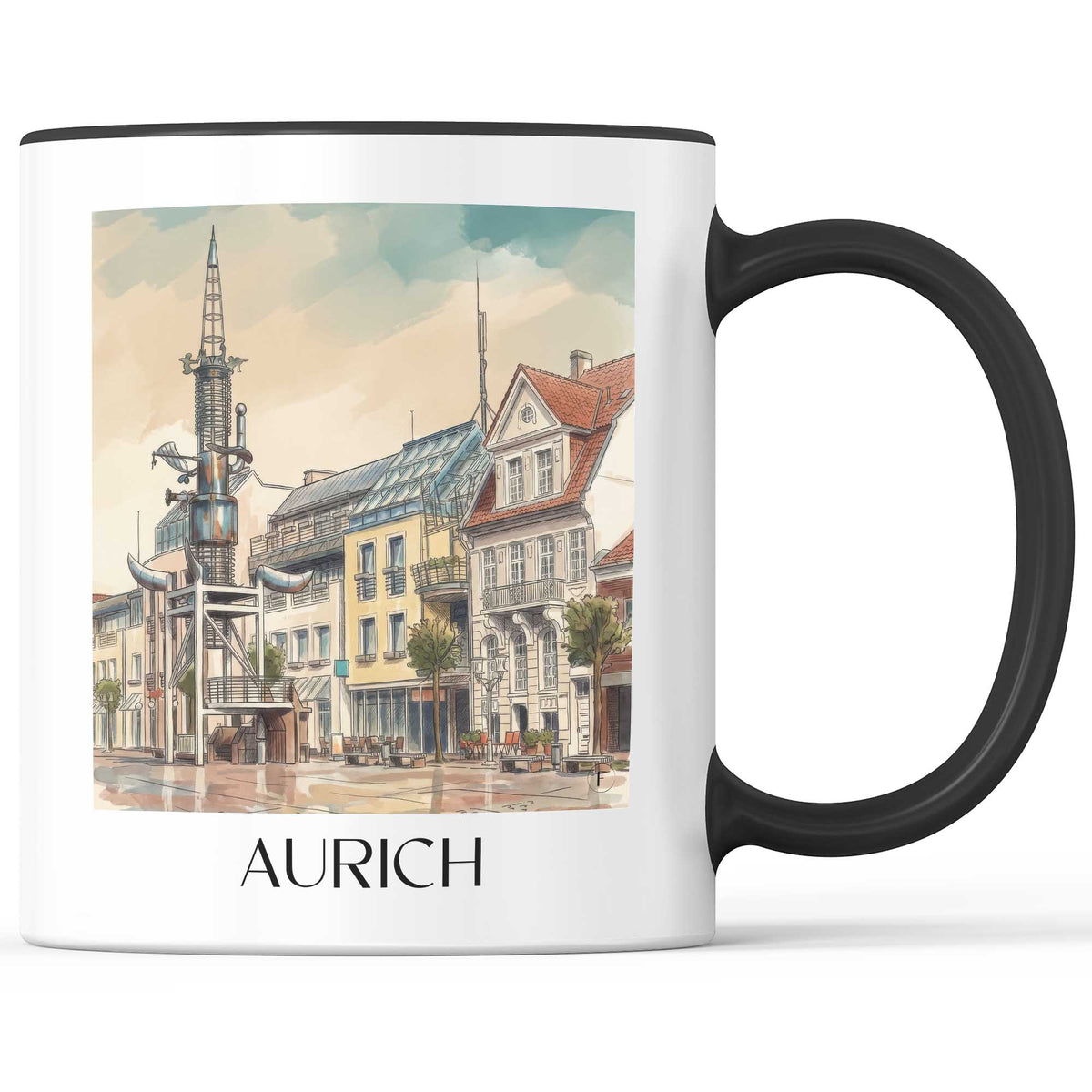 aurich-friesland-deutschland-kaffeebecher-aquarell