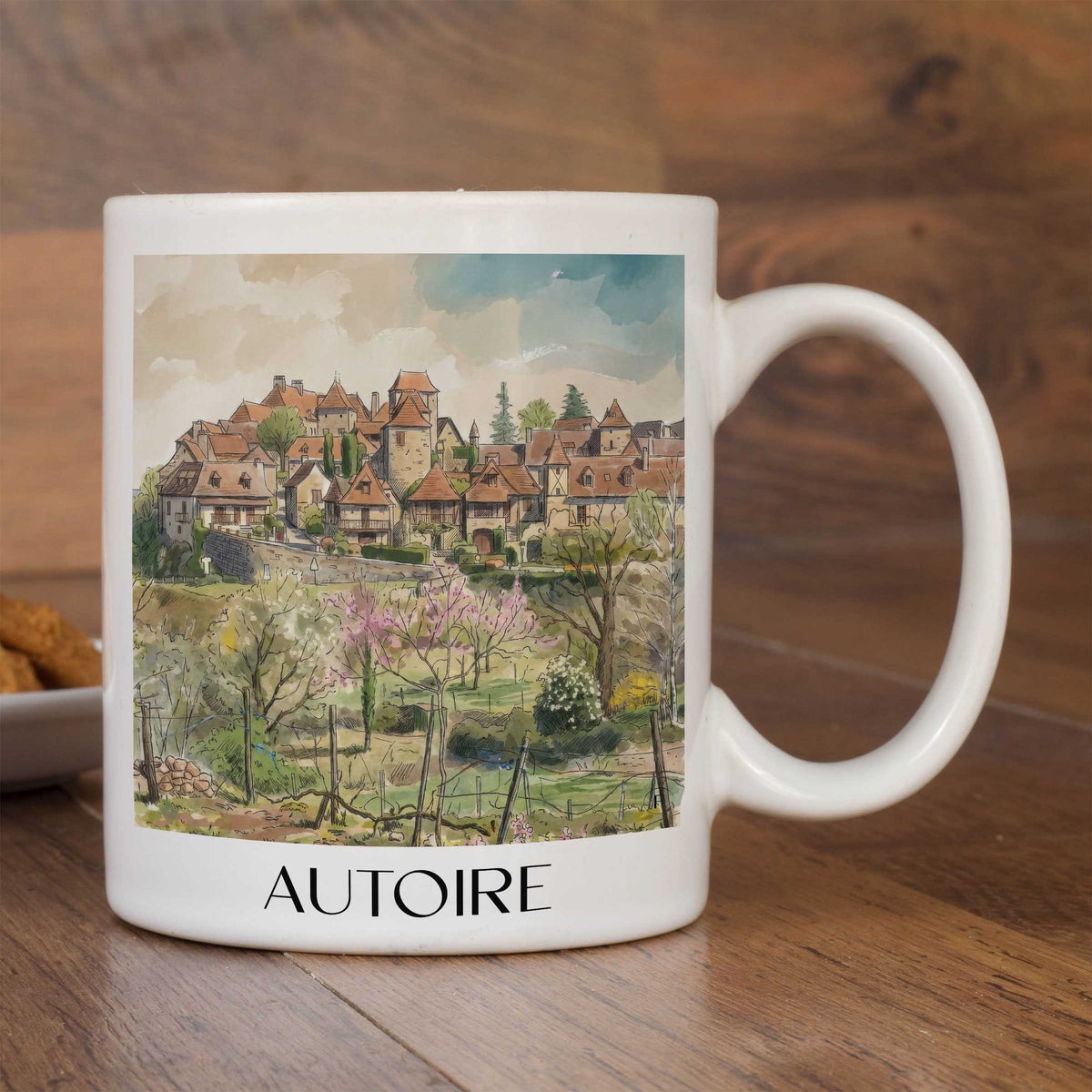 autoire-vallée-de-la-dordogne-frankreich-kaffeebecher-aquarell
