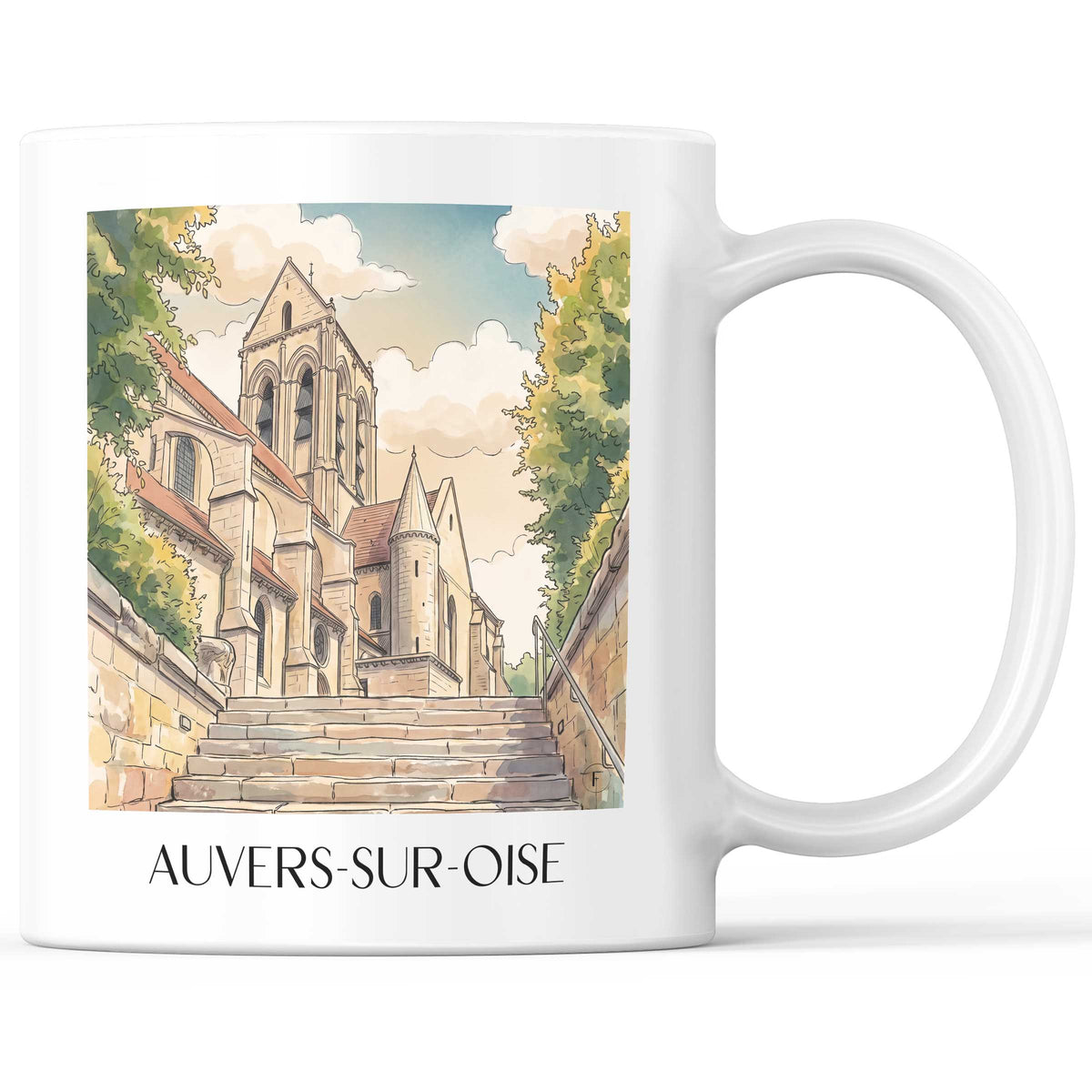 auvers-sur-oise-vallée-de-l’oise-frankreich-kaffeebecher-aquarell
