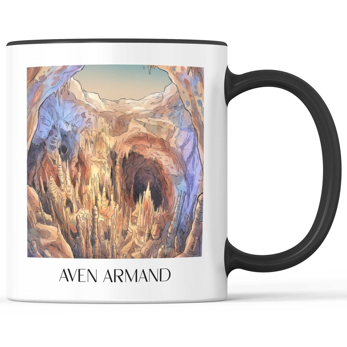 Aven Armand Kaffeebecher - Causse Méjean - Frankreich Becher - Kaffeetasse im Aquarell Stil - favplace