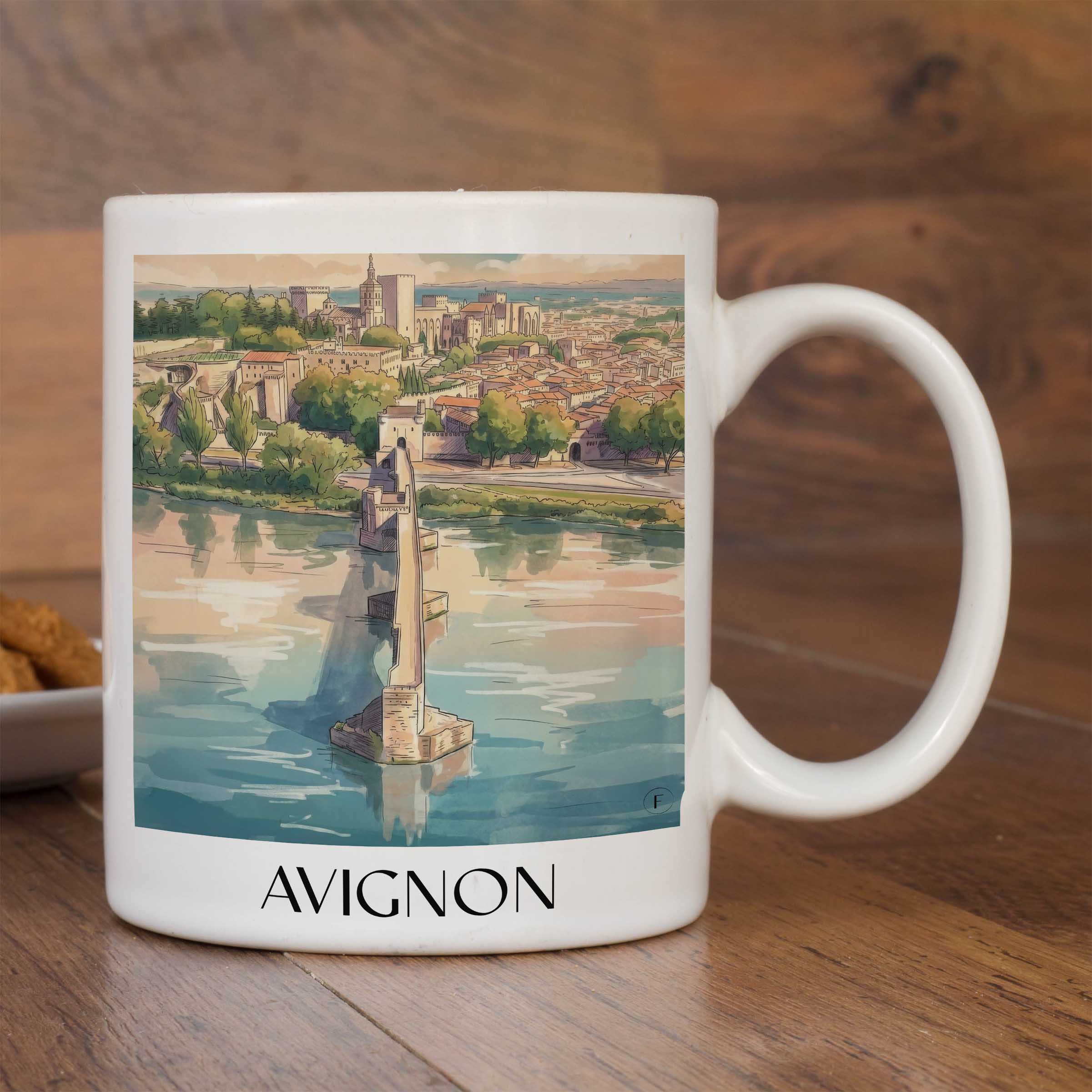 avignon-provence-frankreich-kaffeebecher-aquarell