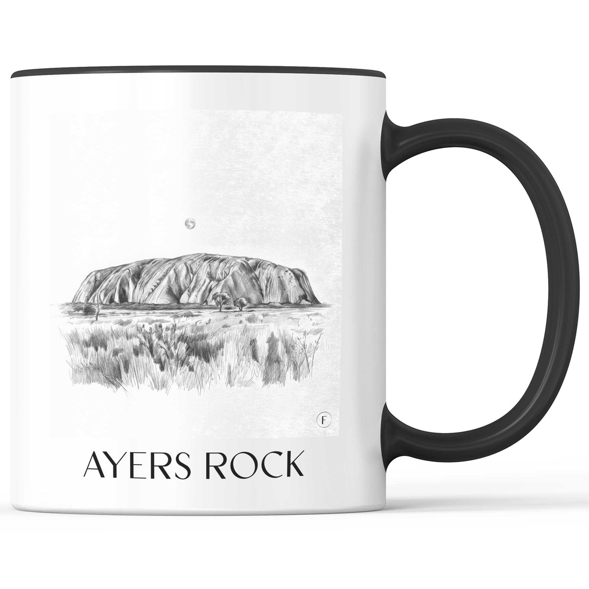 Ayers Rock - Australien Becher - Kaffeetasse im Zeichnung Stil - favplace