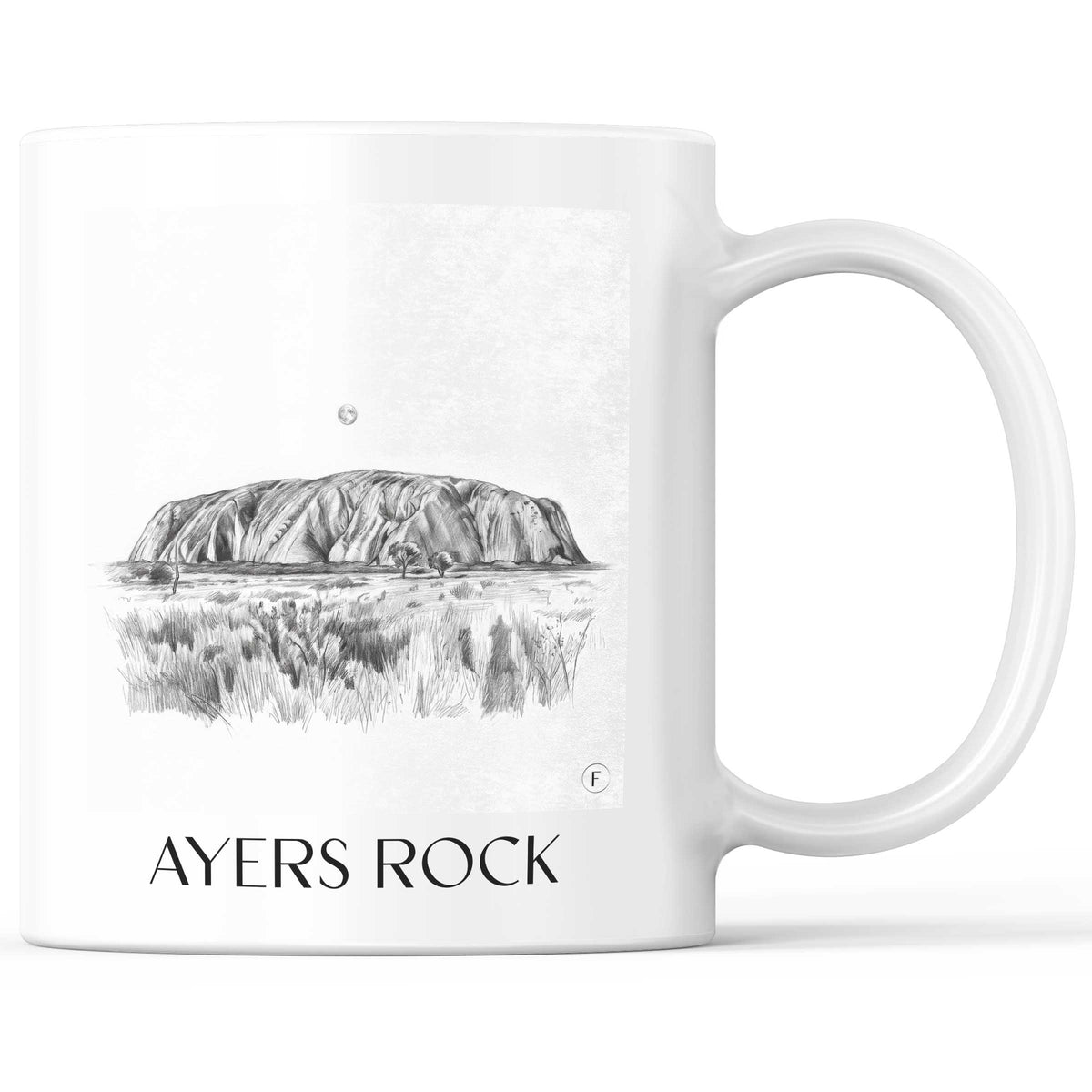 Ayers Rock - Australien Becher - Kaffeetasse im Zeichnung Stil - favplace