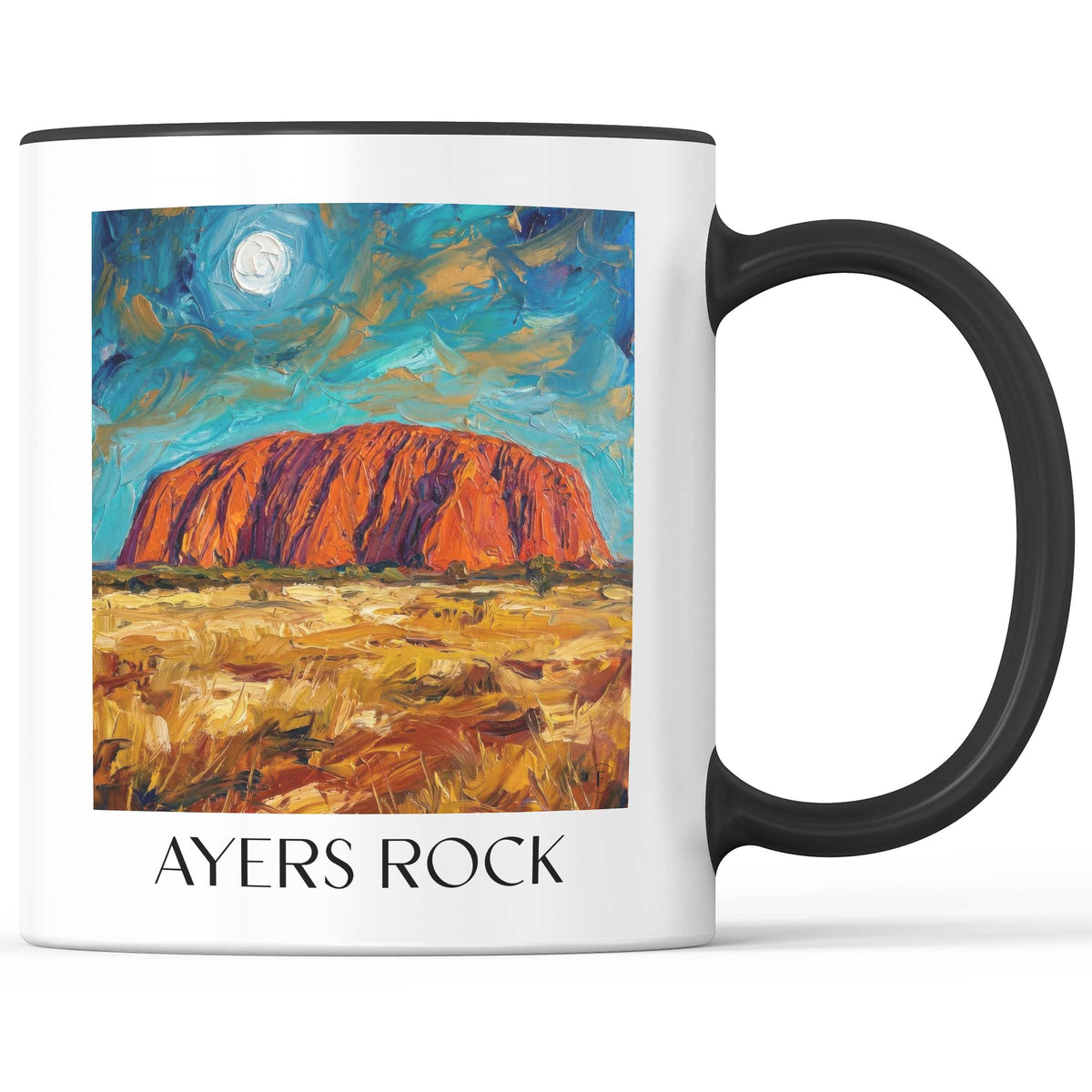 Ayers Rock - Australien Becher - Kaffeetasse im Ölgemälde Stil - favplace