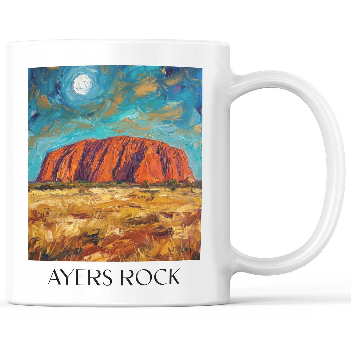 Ayers Rock - Australien Becher - Kaffeetasse im Ölgemälde Stil - favplace