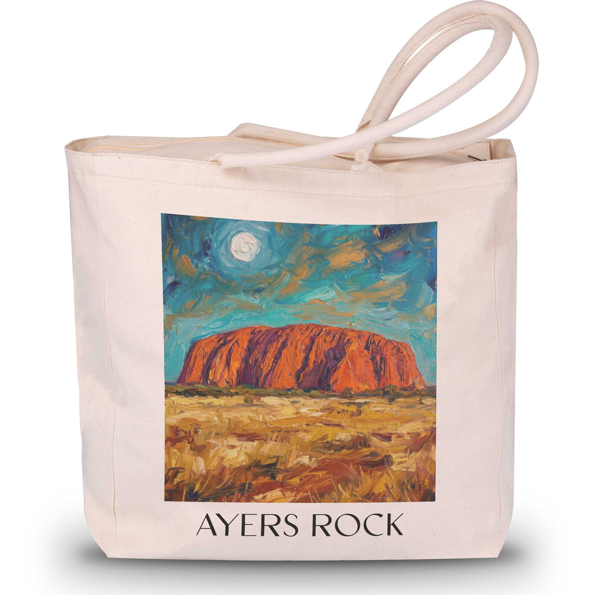 Ayers Rock - Australien Tote Bag - Einkaufstasche im Ölgemälde Stil - favplace
