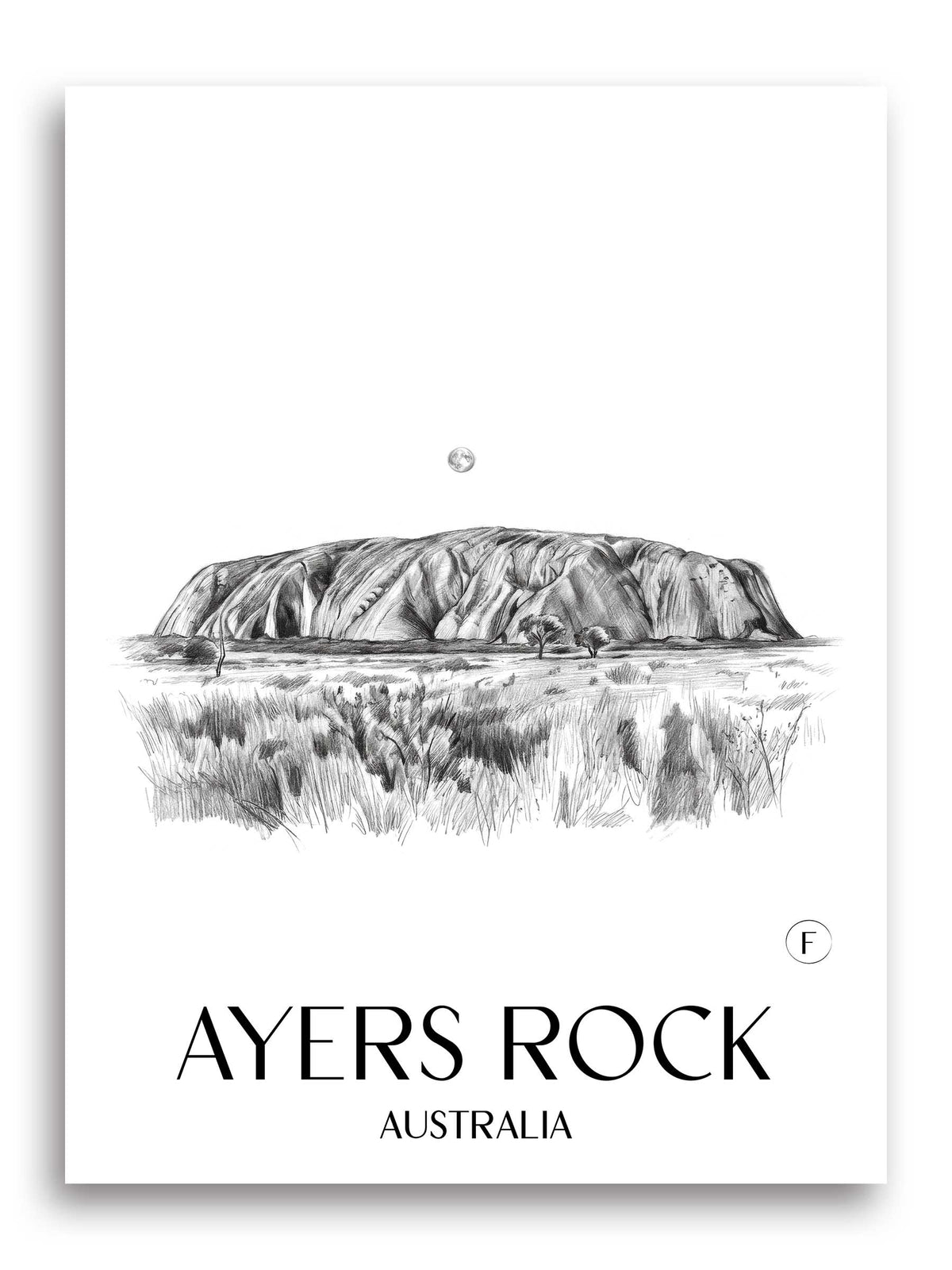 Ayers Rock Poster - - Australien Kunstdruck - Zeichnung von A4 bis A1 - favplace