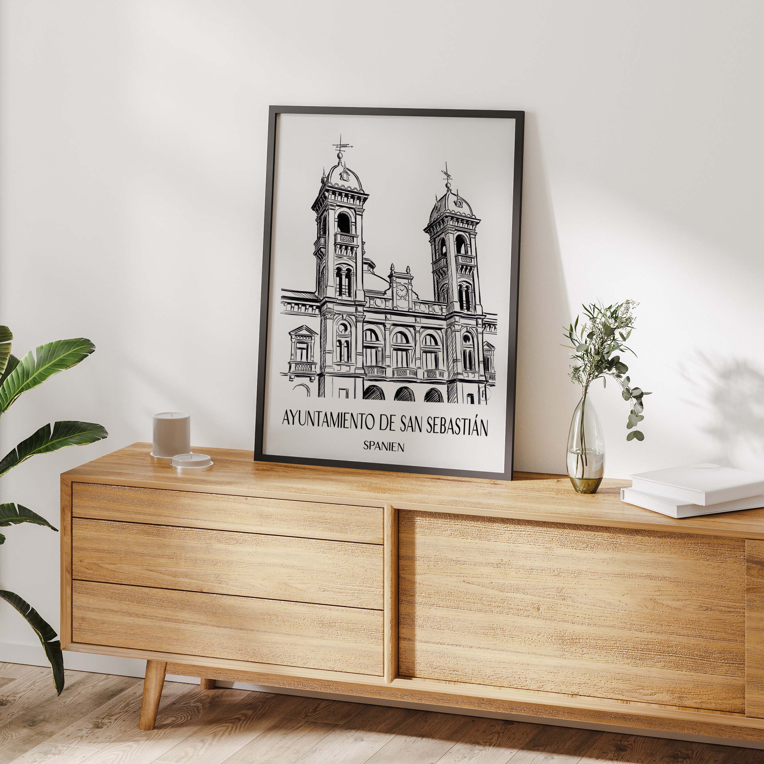 ayuntamiento-de-san-sebastián-spanien-spanien-poster-skizze
