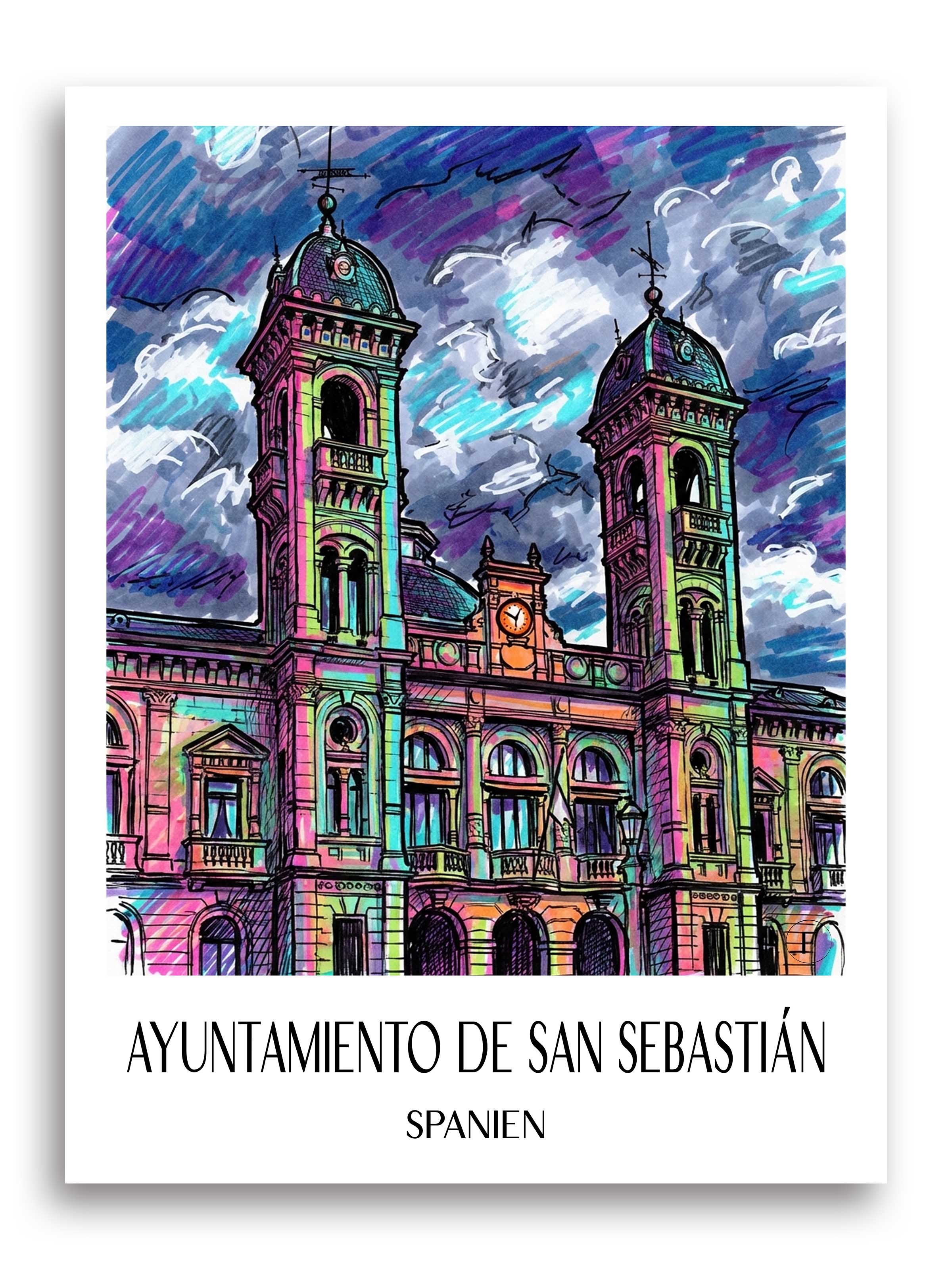 ayuntamiento-de-san-sebastián-spanien-spanien-poster-graffiti