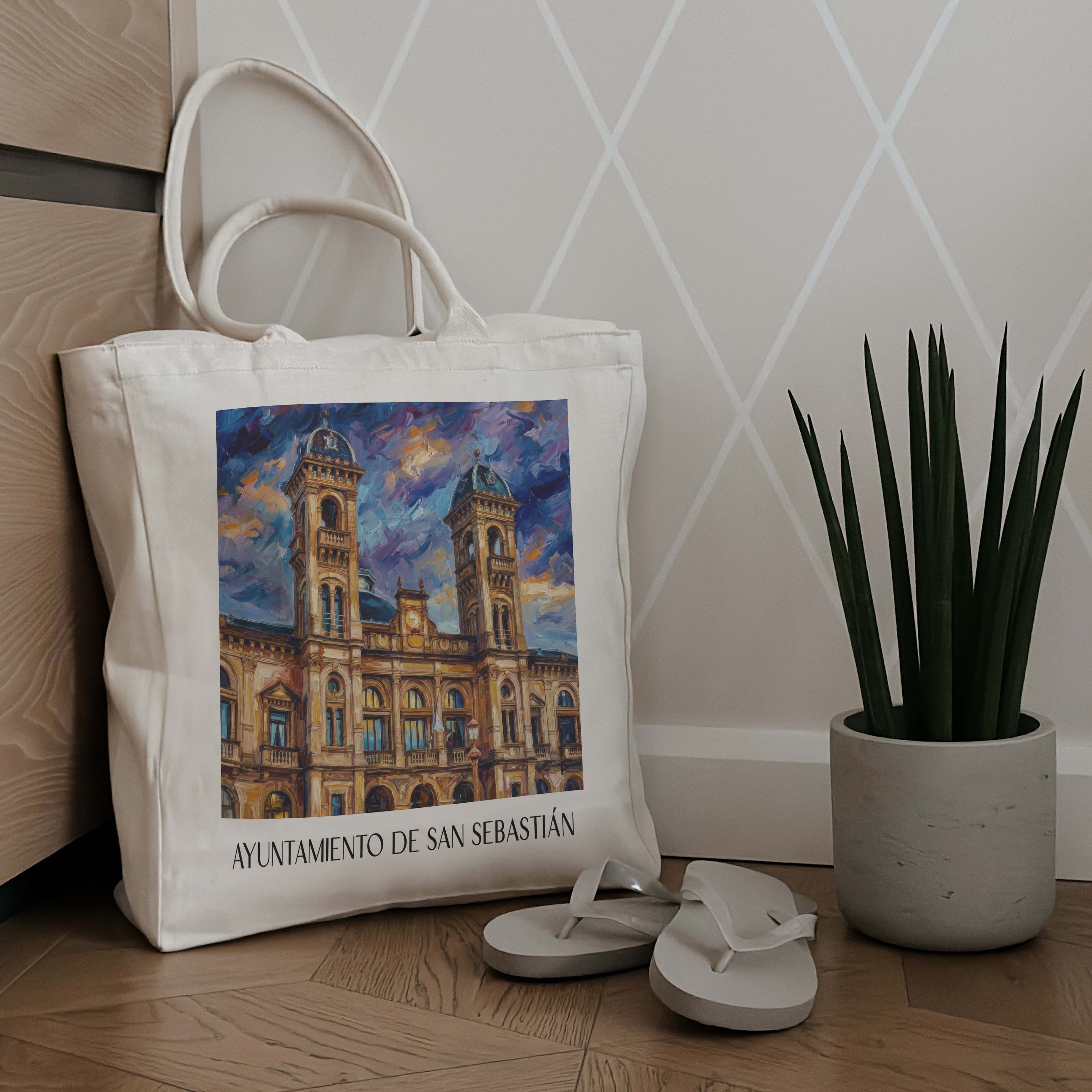 ayuntamiento-de-san-sebastián-spanien-spanien-und-spanien-einkaufstasche-oil-painting-oelgemaelde