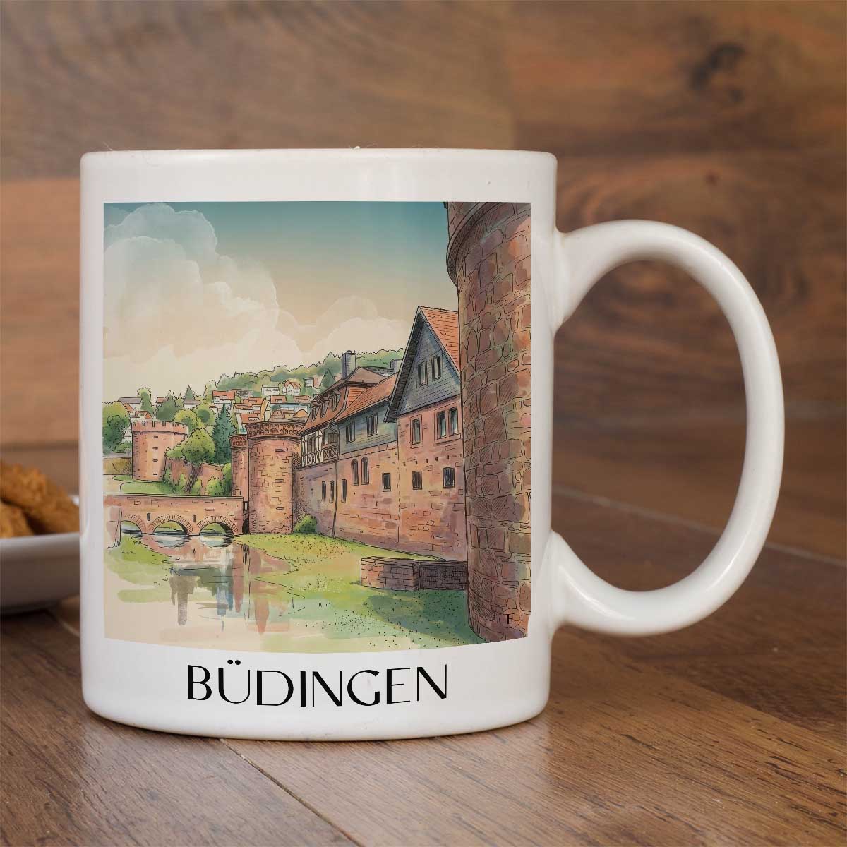 büdingen-wetterau-deutschland-kaffeebecher-aquarell