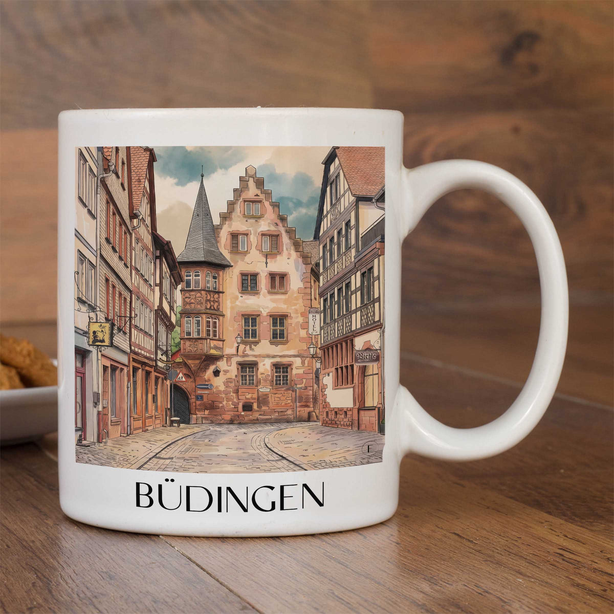 büdingen-wetterau-deutschland-kaffeebecher-aquarell