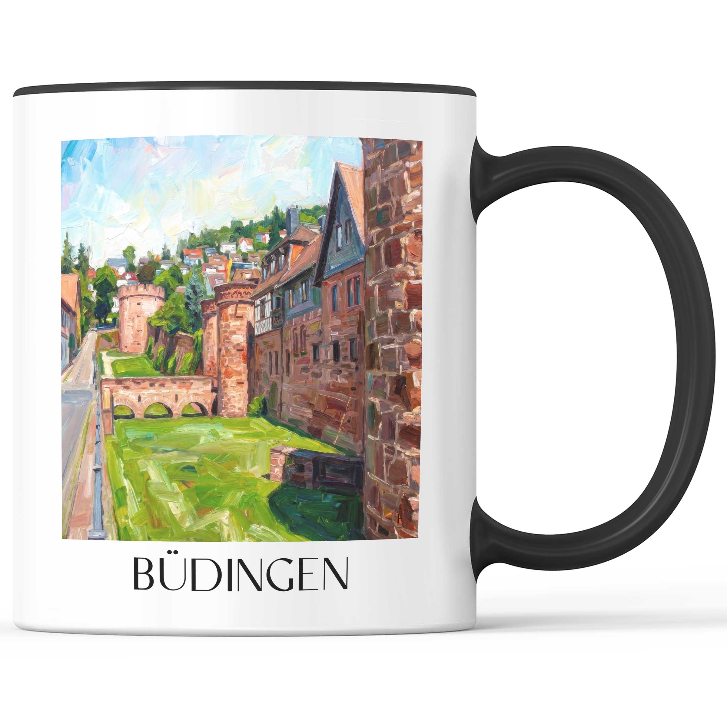 büdingen-wetterau-deutschland-kaffeebecher-oil-painting-oelgemaelde
