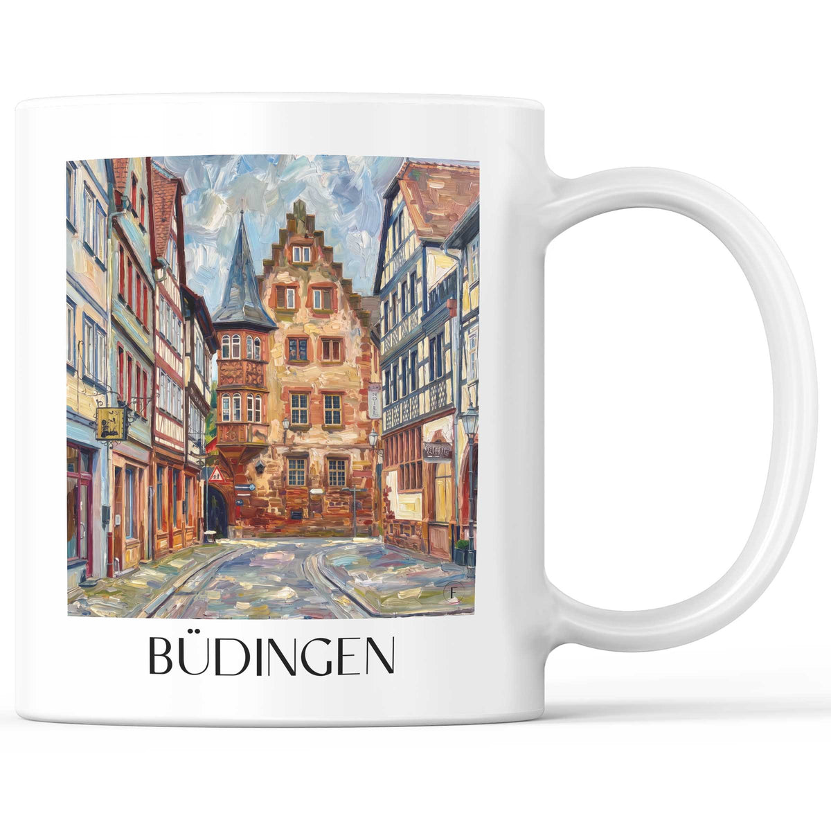 büdingen-wetterau-deutschland-kaffeebecher-oil-painting-oelgemaelde