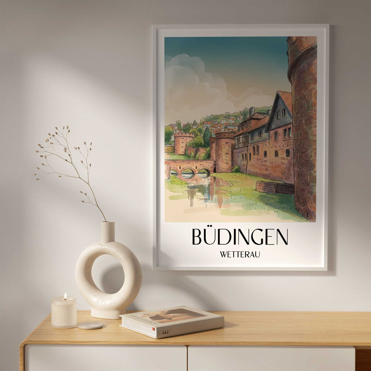 büdingen-wetterau-deutschland-poster-aquarell