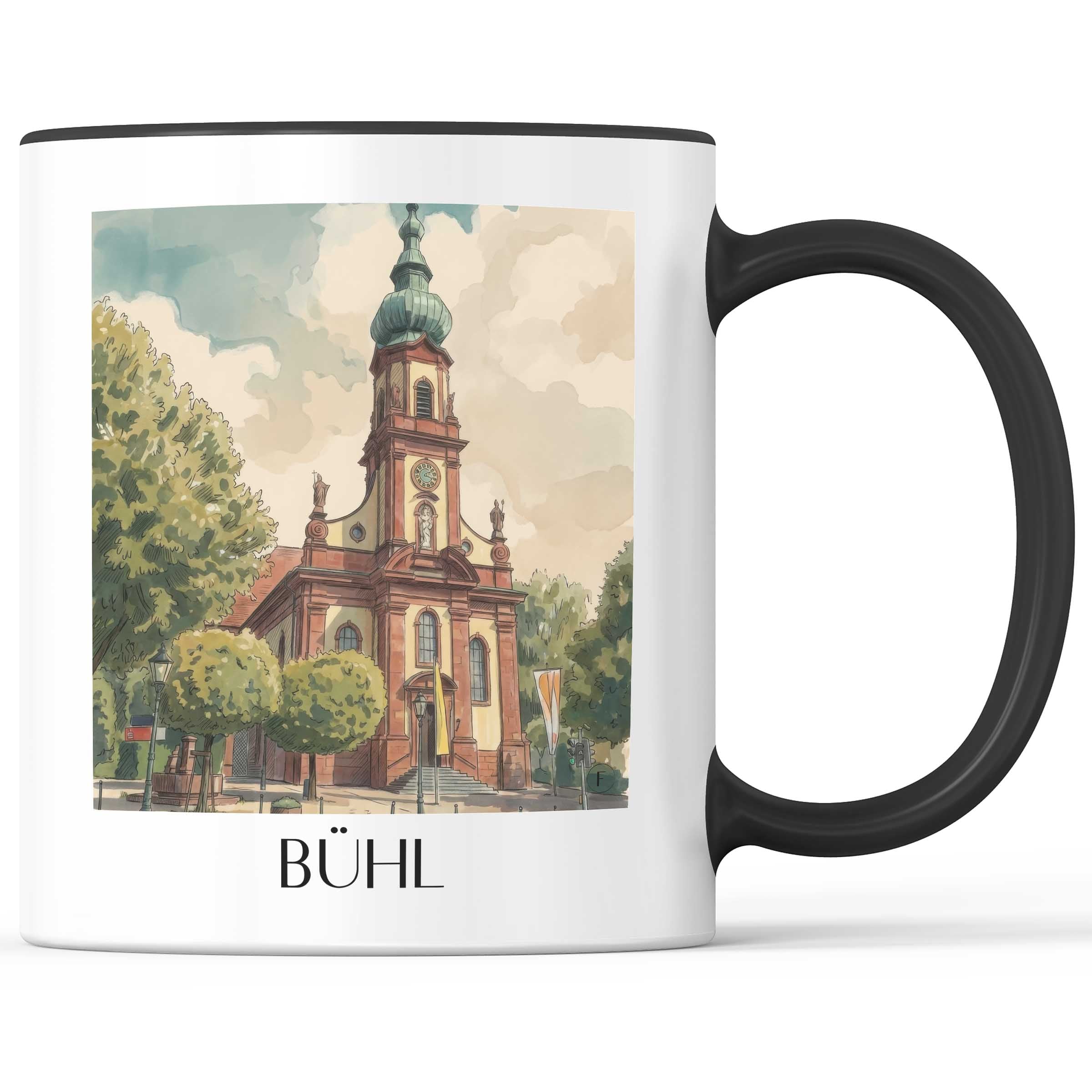 Bühl Kaffeebecher - Schwarzwald - Deutschland Becher - Kaffeetasse im Aquarell Stil - favplace