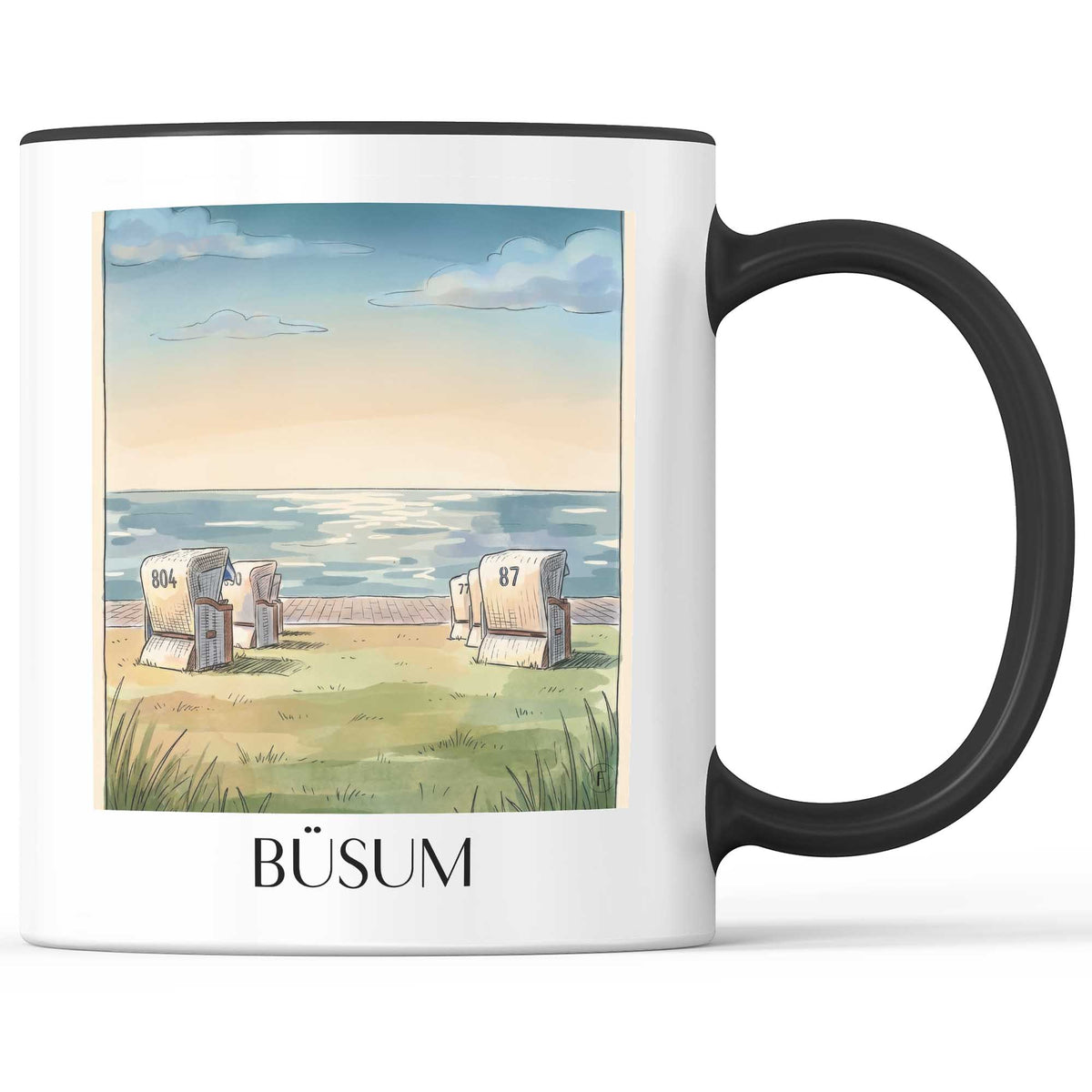 büsum-schleswig-holstein-deutschland-kaffeebecher-aquarell
