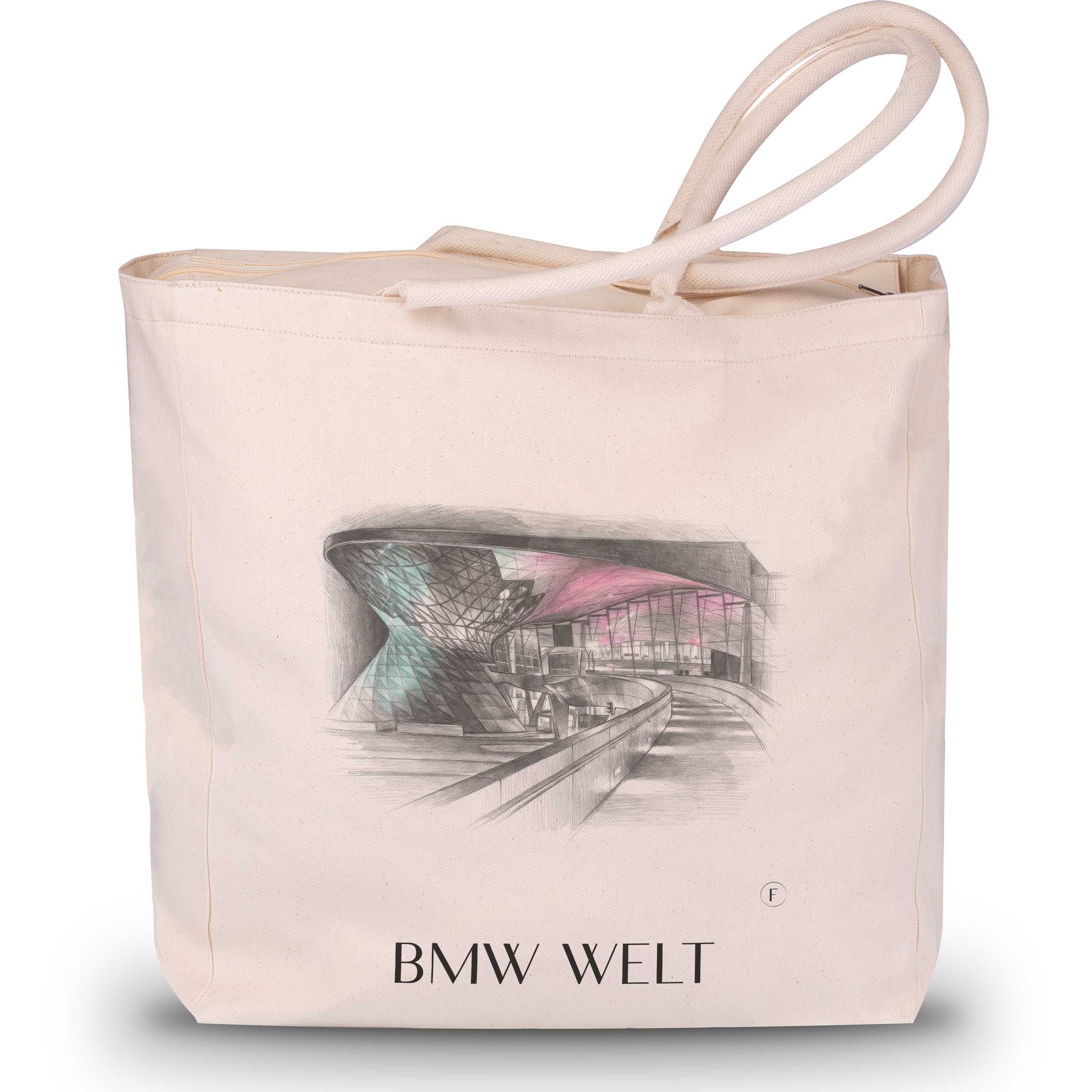 BMW Welt Shopping Tasche - München - Deutschland Tote Bag - Einkaufstasche im Zeichnung Stil