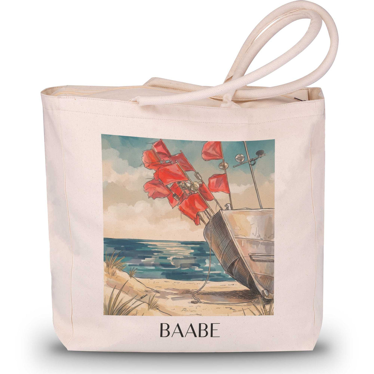 baabe-rügen-deutschland-einkaufstasche-aquarell