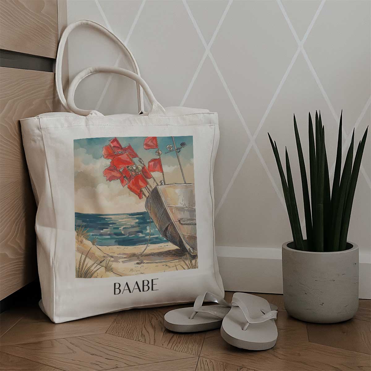 baabe-rügen-deutschland-einkaufstasche-aquarell